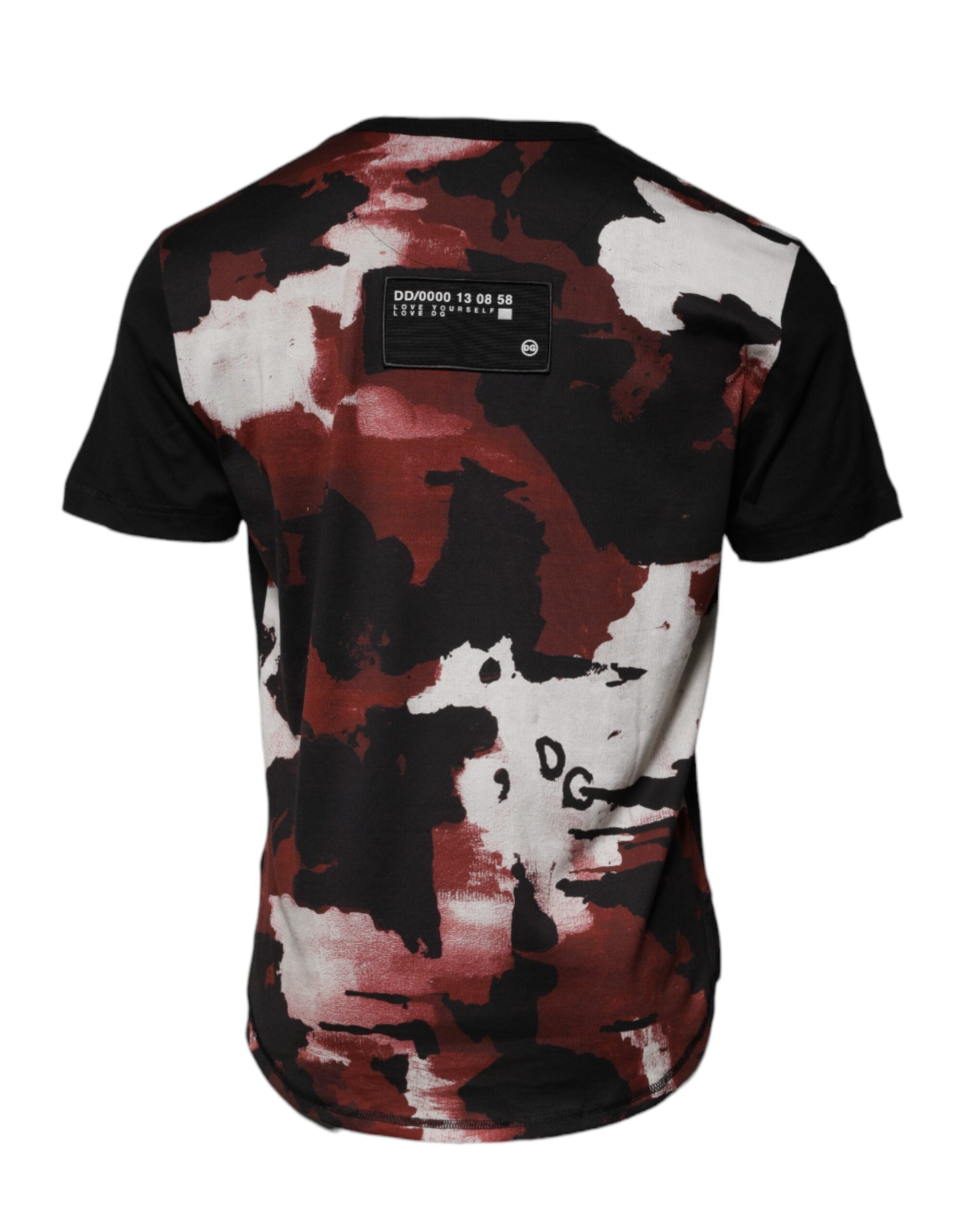 Dolce & Gabbana Multicolor Camouflage T-Shirt with Round Neck-4