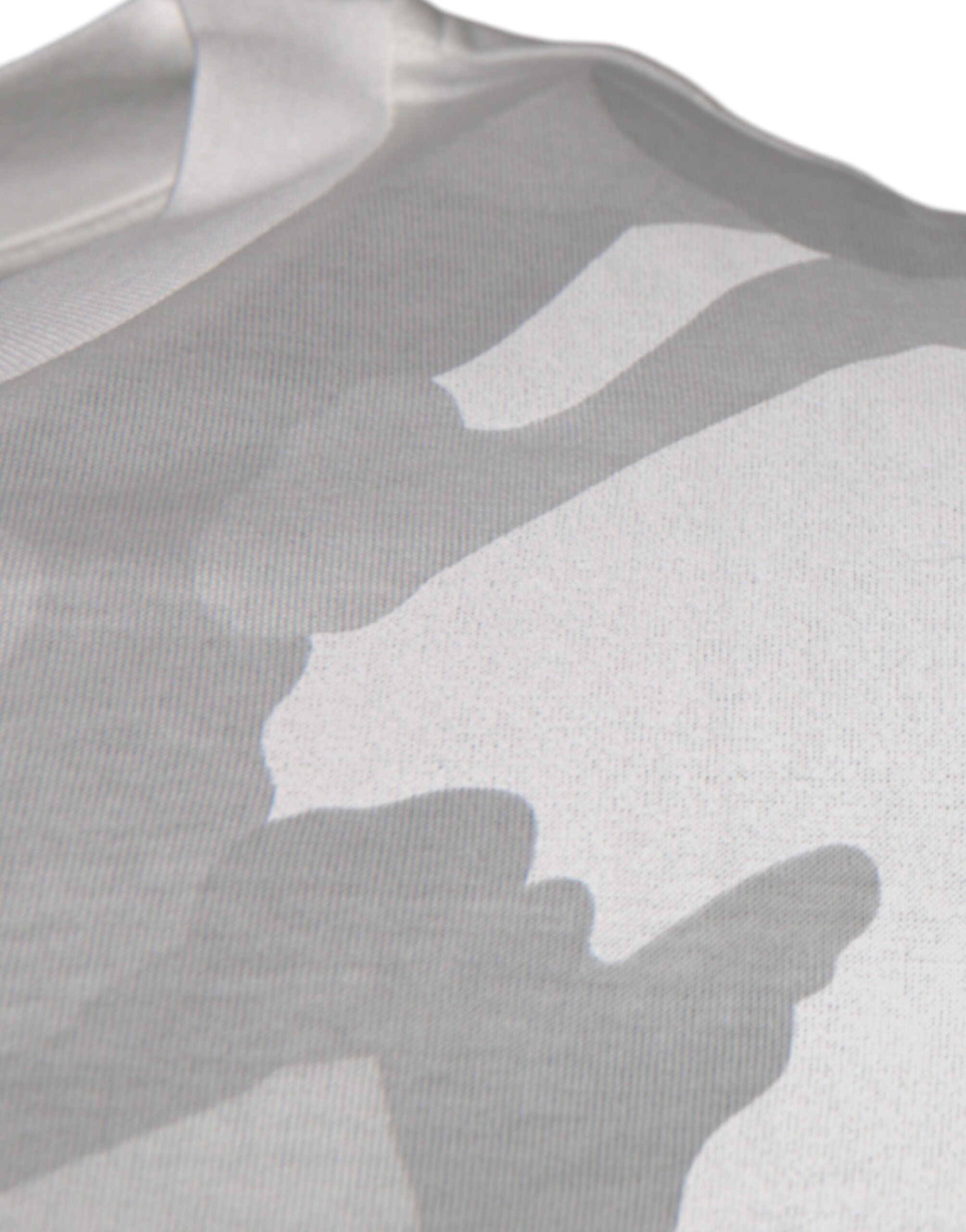 Camiseta de algodón con cuello redondo y estampado de camuflaje blanco y gris de Dolce & Gabbana-3