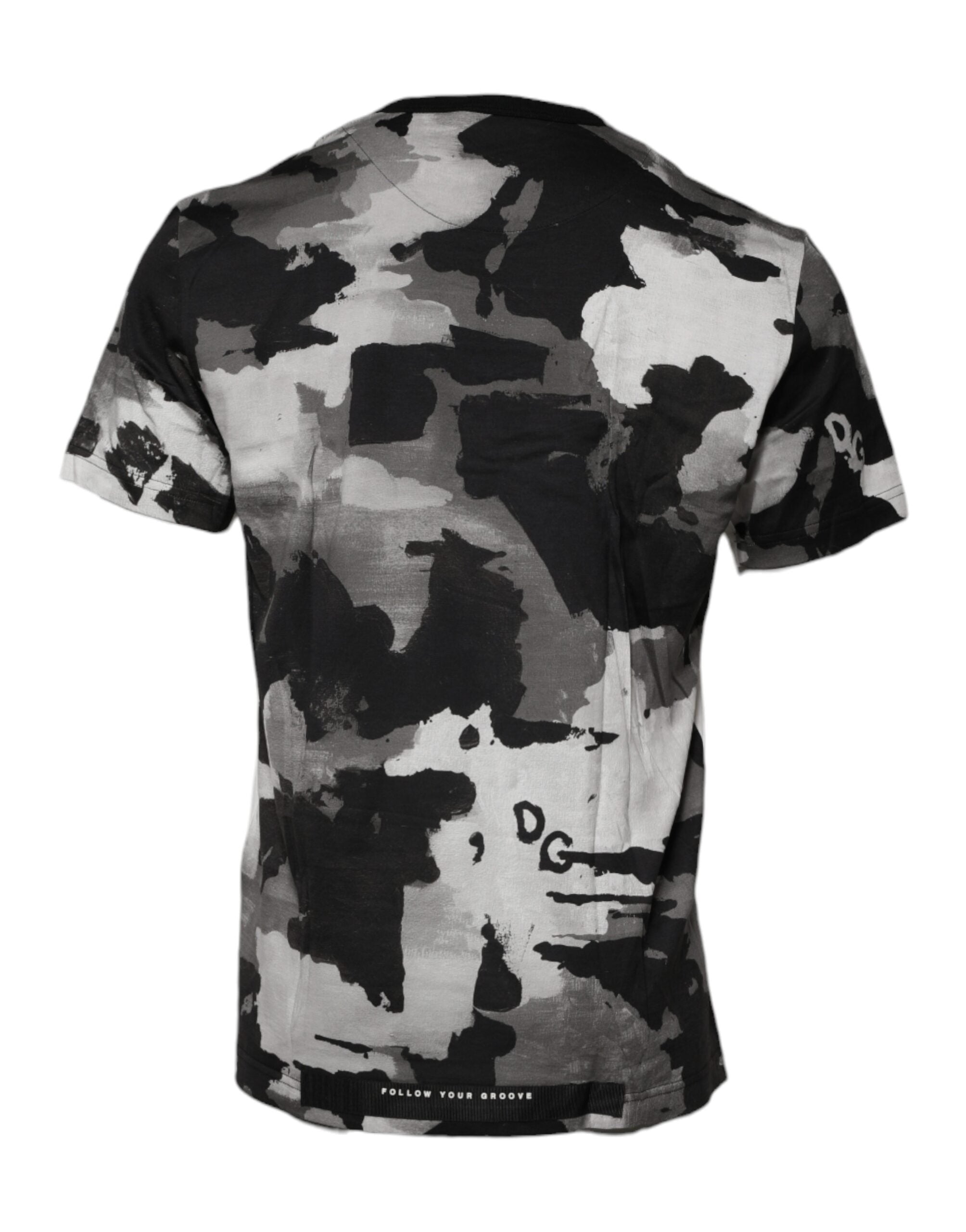 Dolce & Gabbana Multicolor Camouflage T-Shirt mit Rundhalsausschnitt-2