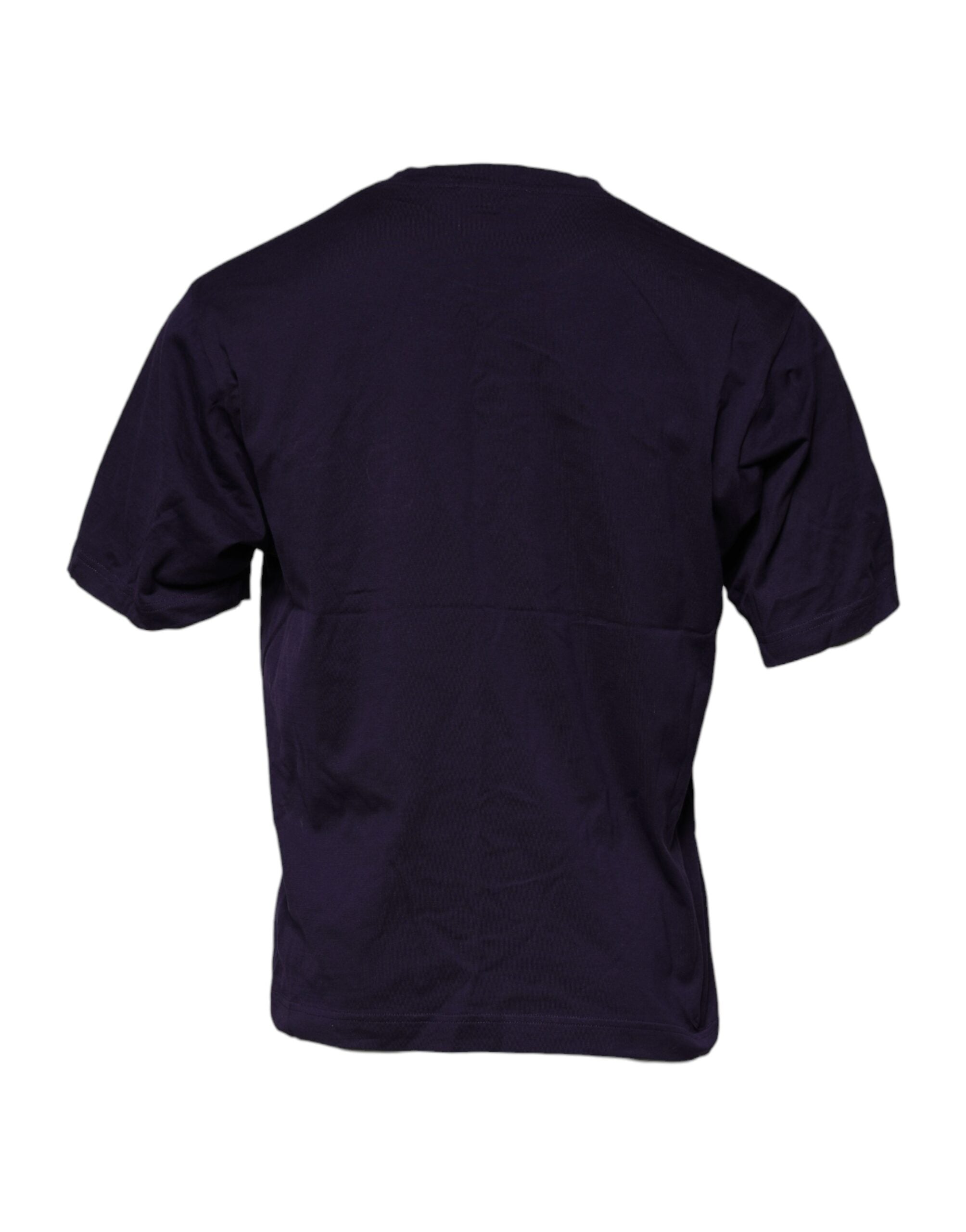 Camiseta de algodón con cuello redondo y logo DG de Dolce & Gabbana Lila-2