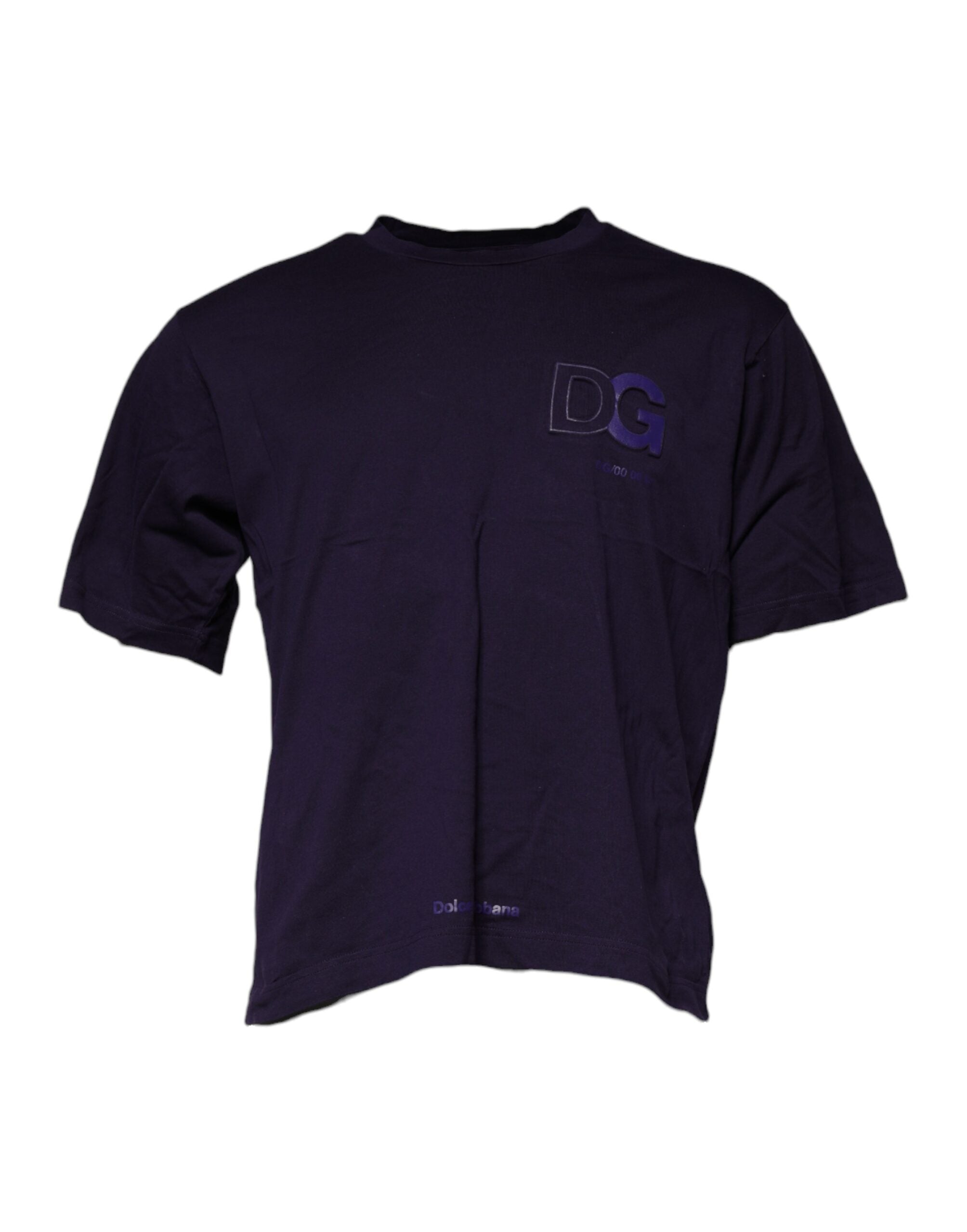 Camiseta de algodón con cuello redondo y logo DG de Dolce & Gabbana Lila-3