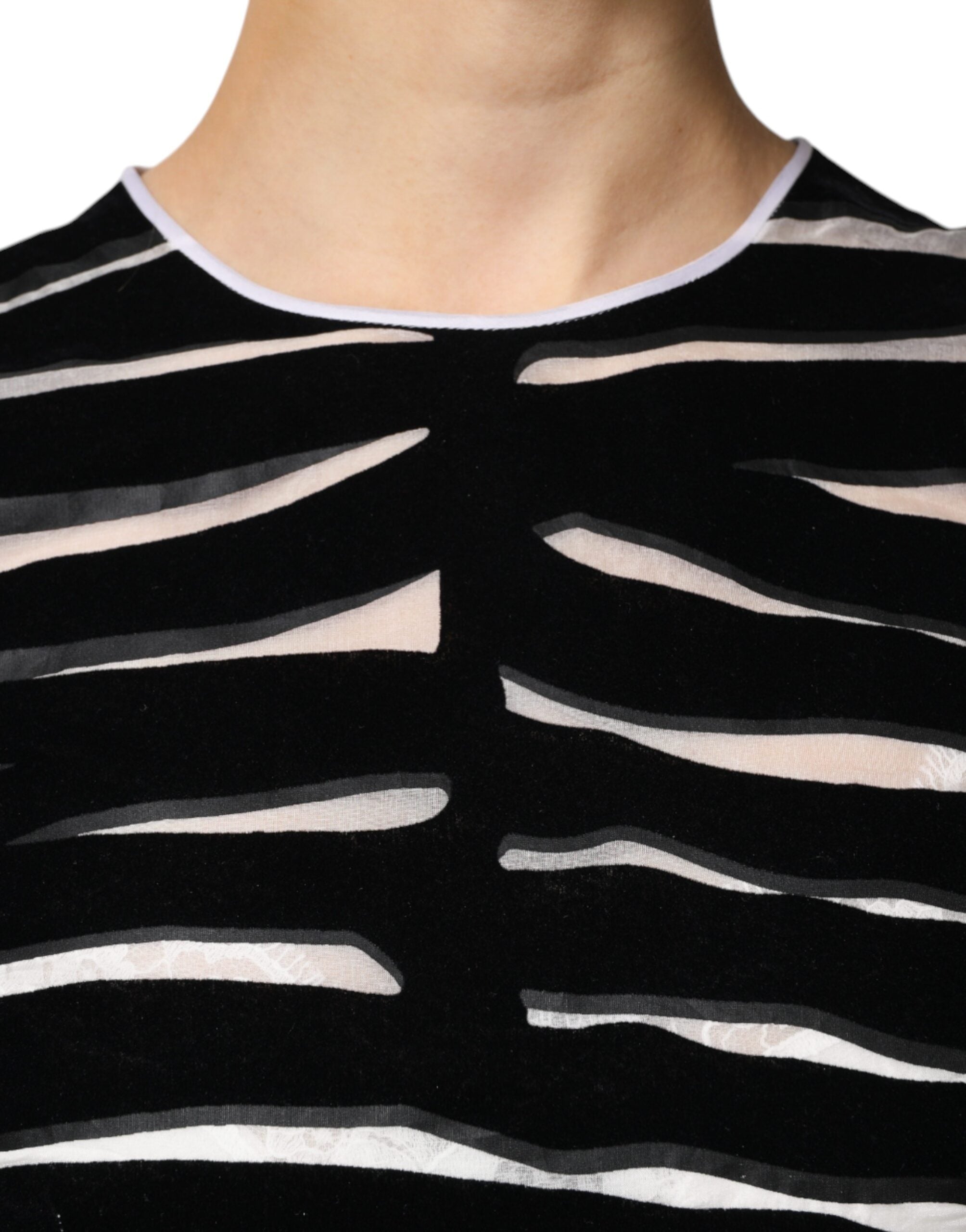 Dolce & Gabbana Schwarz Weiß Zebra A-Linie Etuikleid Mini Kleid-5