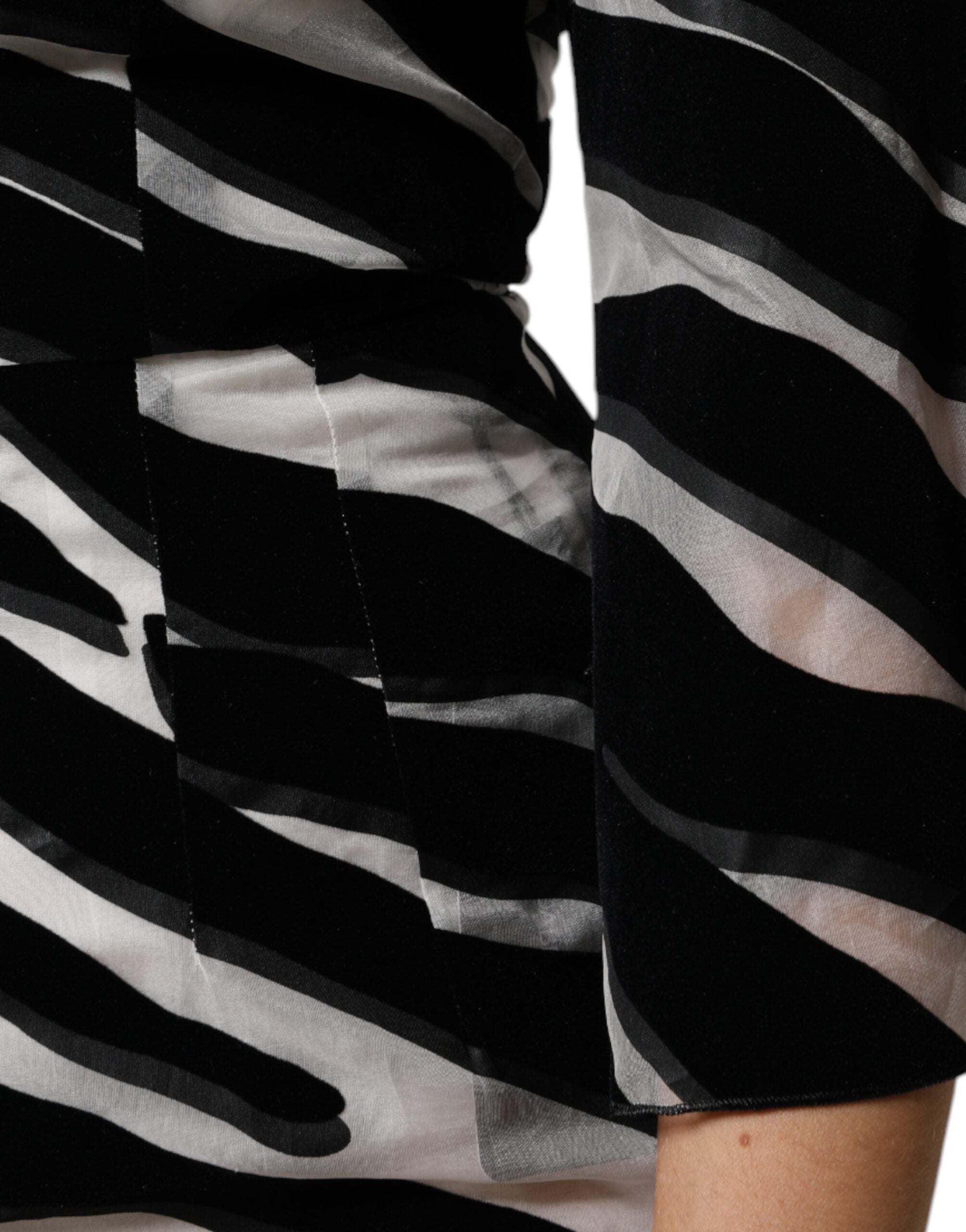 Dolce & Gabbana Schwarz Weiß Zebra A-Linie Etuikleid Mini Kleid-6
