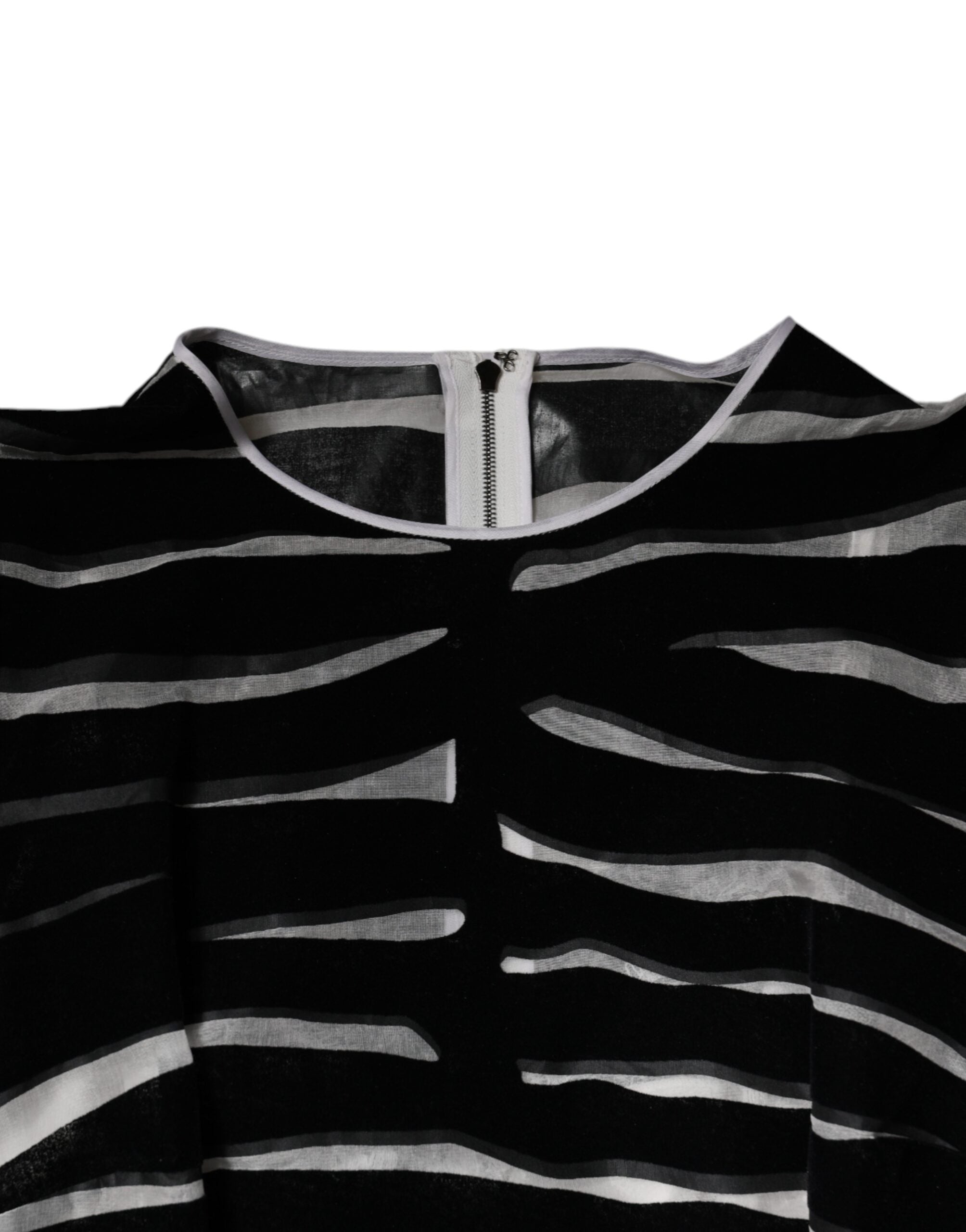 Dolce & Gabbana Schwarz Weiß Zebra A-Linie Etuikleid Mini Kleid-7