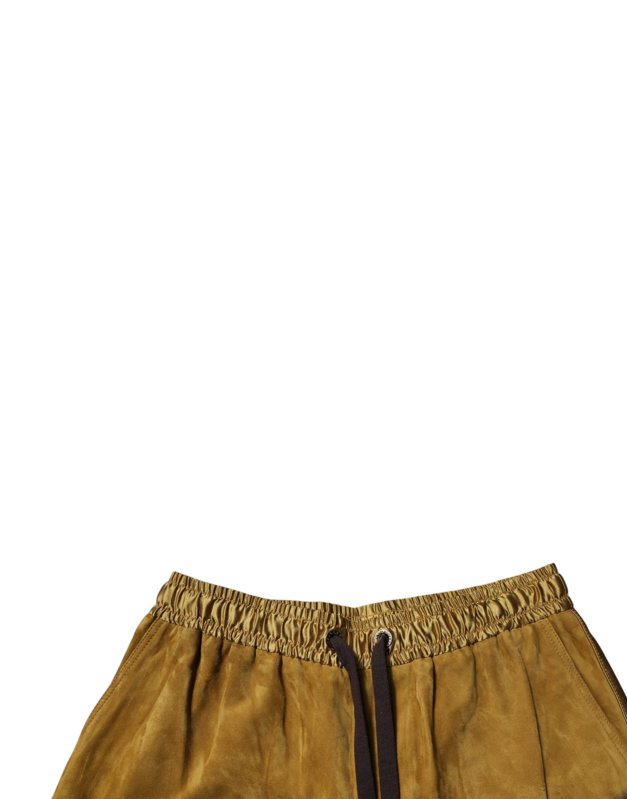 Dolce & Gabbana Braunes Lammfell Wildleder Herren Bermudashorts-5