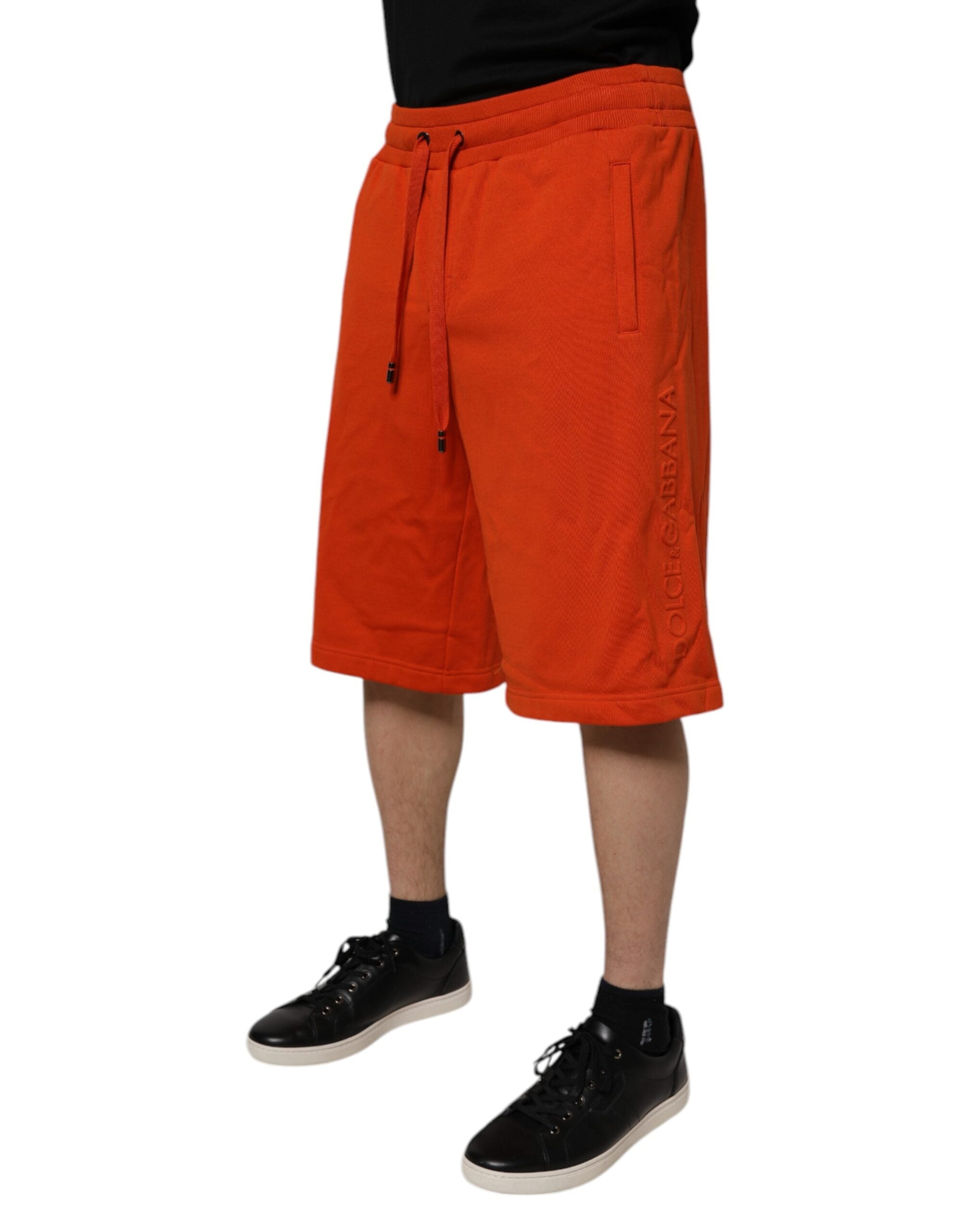 Dolce & Gabbana Rote Bermudashorts aus Baumwollmischung mit mittlerer Taille für Männer-3