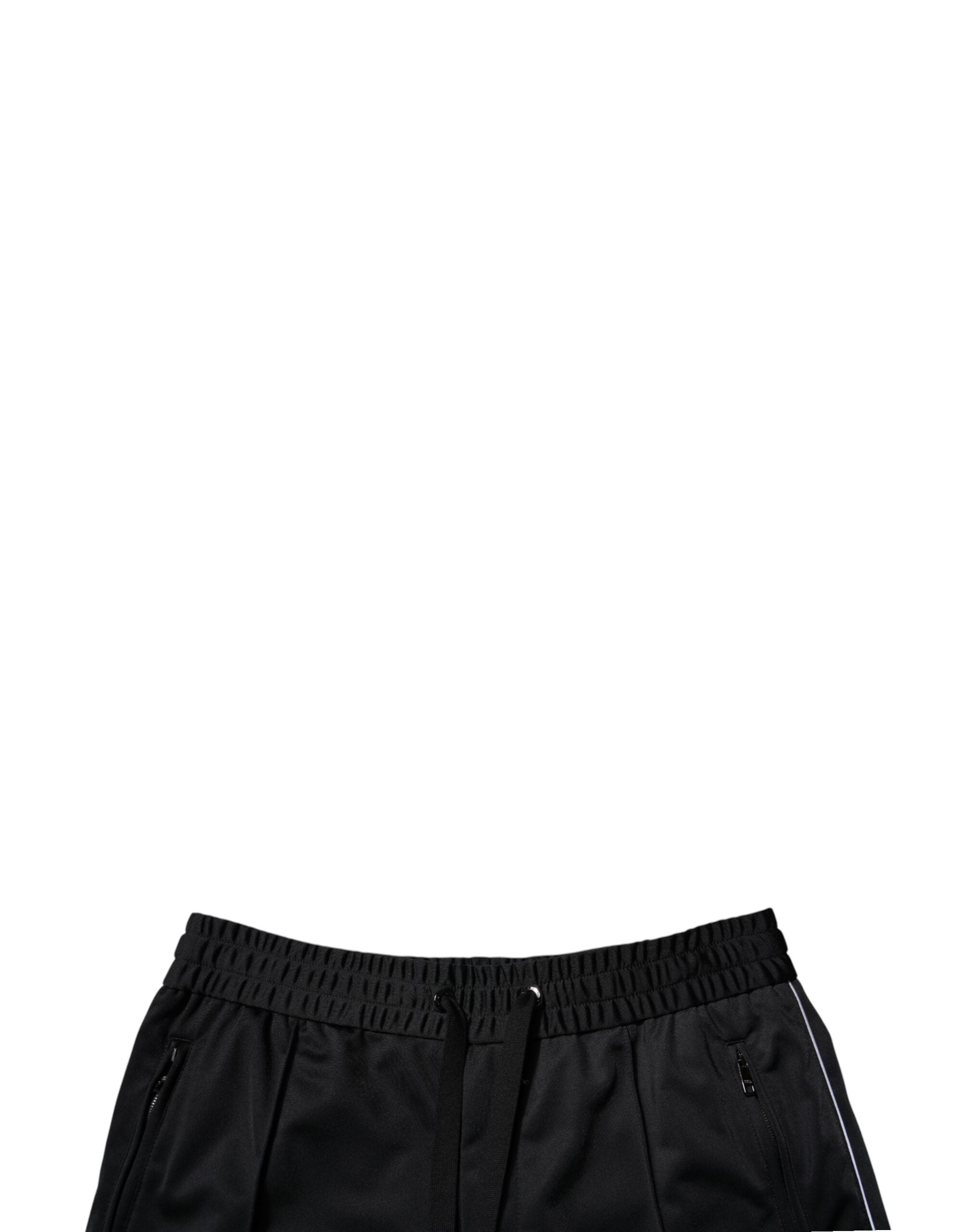 Dolce & Gabbana Black Polyester Mid-Waisted Bermuda Shorts for Men-5