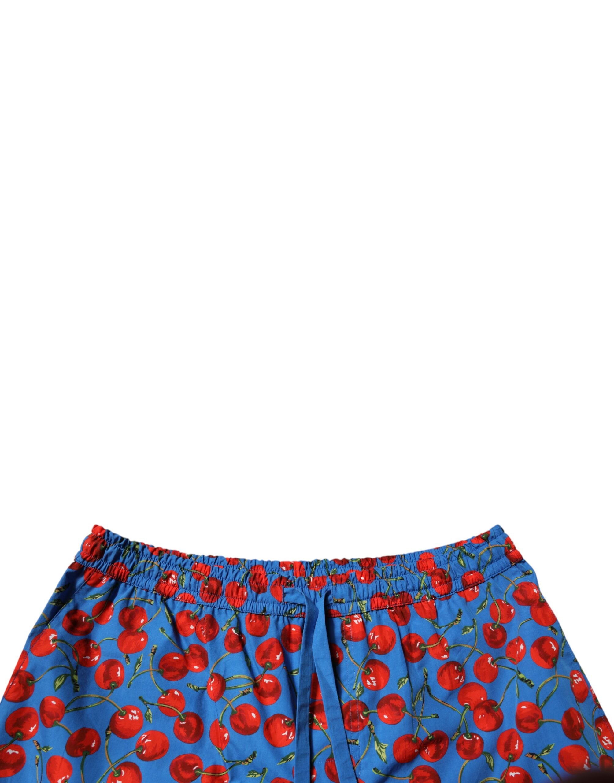 Dolce & Gabbana Blaue Kirsche Print Baumwolle Männer Bermuda Shorts-5