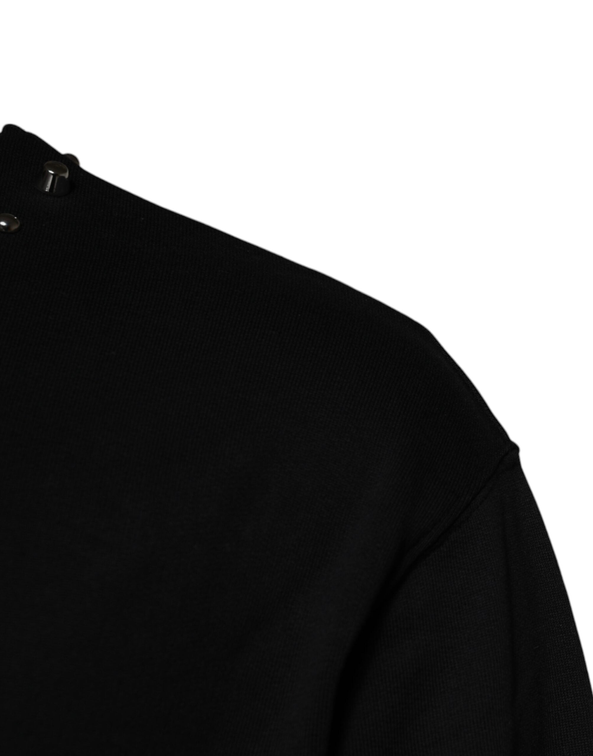 Dolce & Gabbana Black Logo Studded Sweater Pullover-3