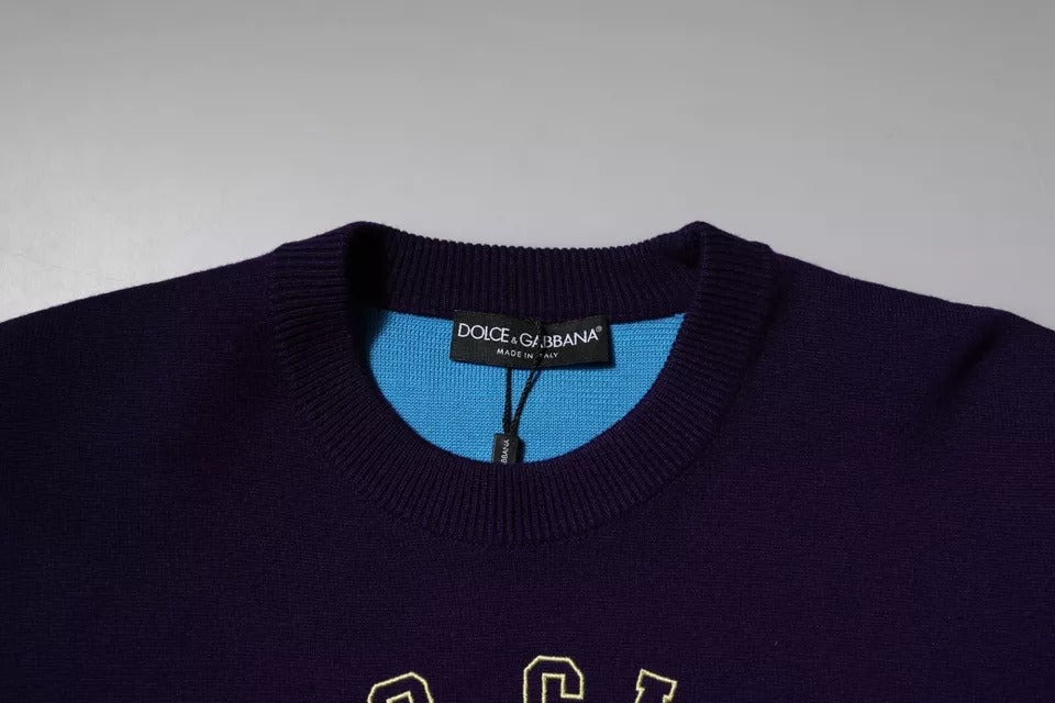Dolce & Gabbana Blue 1984 Milano CrewNeck Sweatshirt Sweater-6