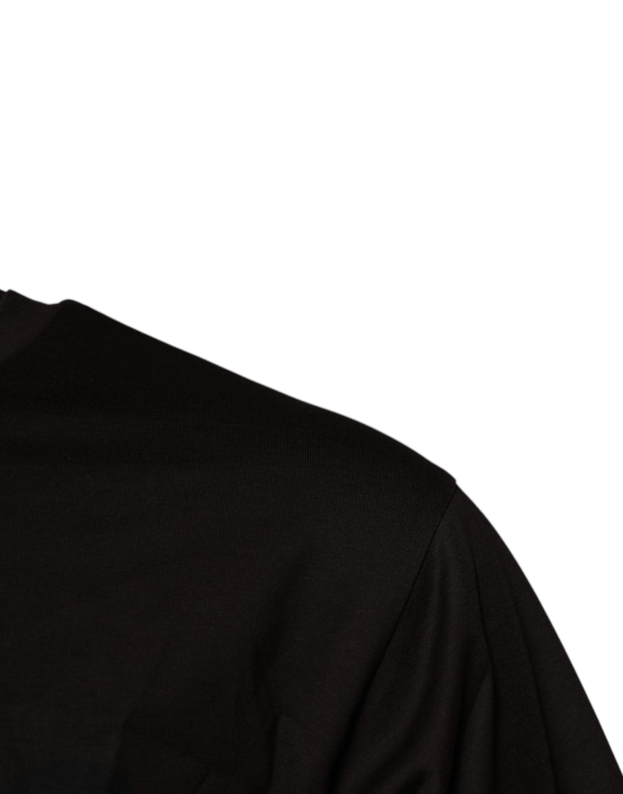 Camiseta Dolce & Gabbana con logotipo marrón oscuro y cuello redondo confeccionada en algodón-3