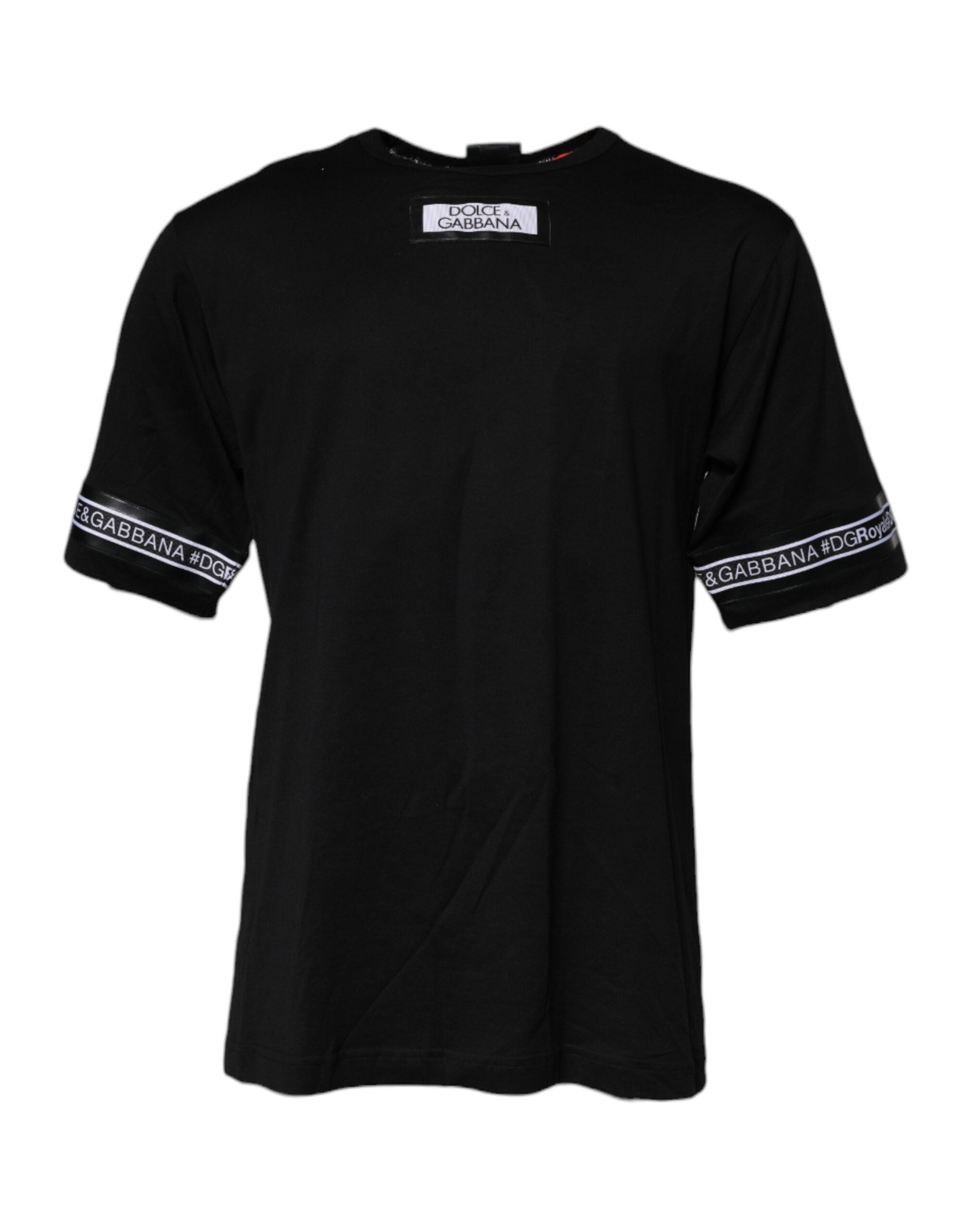 Dolce & Gabbana Black #DGMILLENNIALS Cotton T-Shirt with Round Neck-2