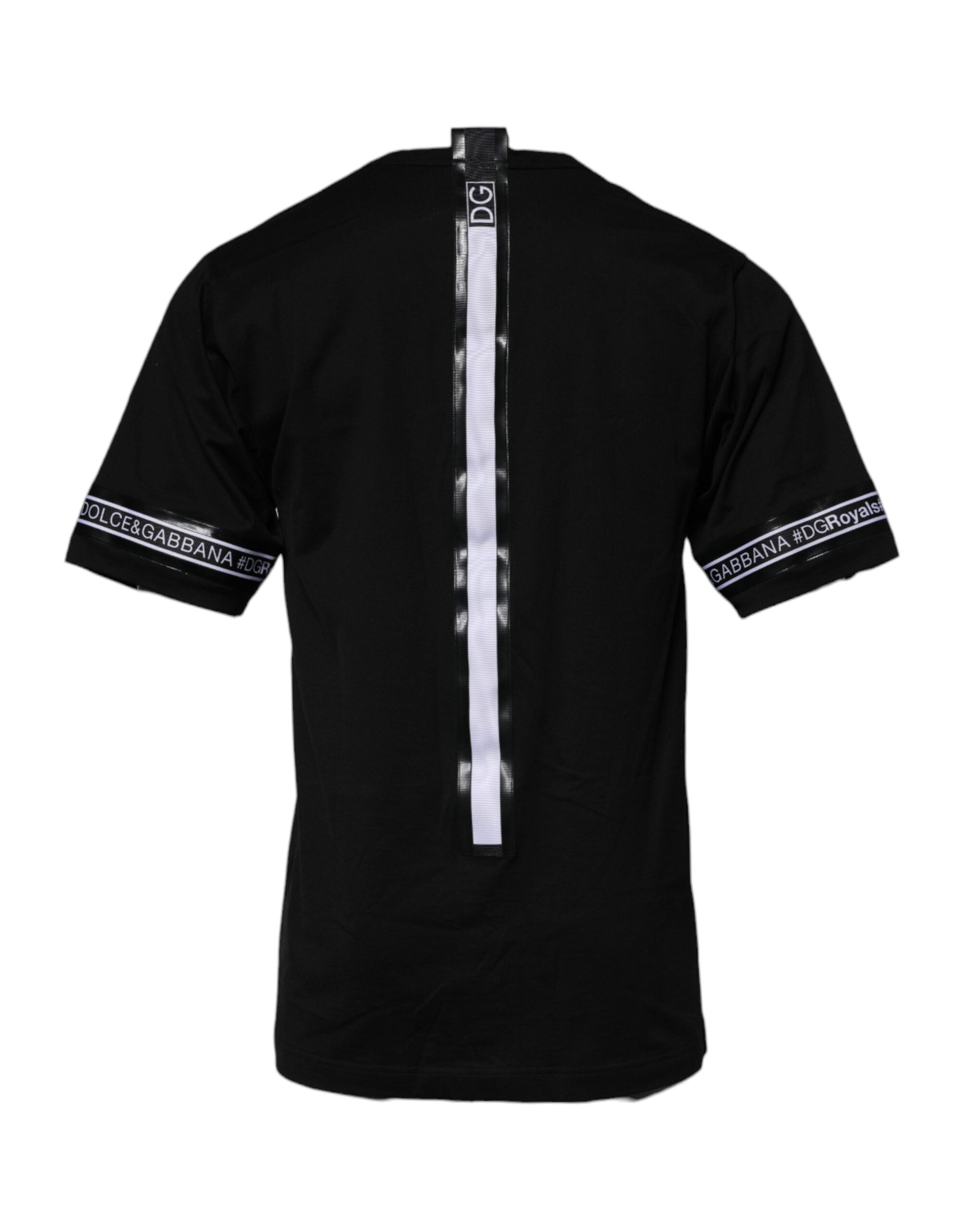 Dolce & Gabbana Black #DGMILLENNIALS Cotton T-Shirt with Round Neck-4