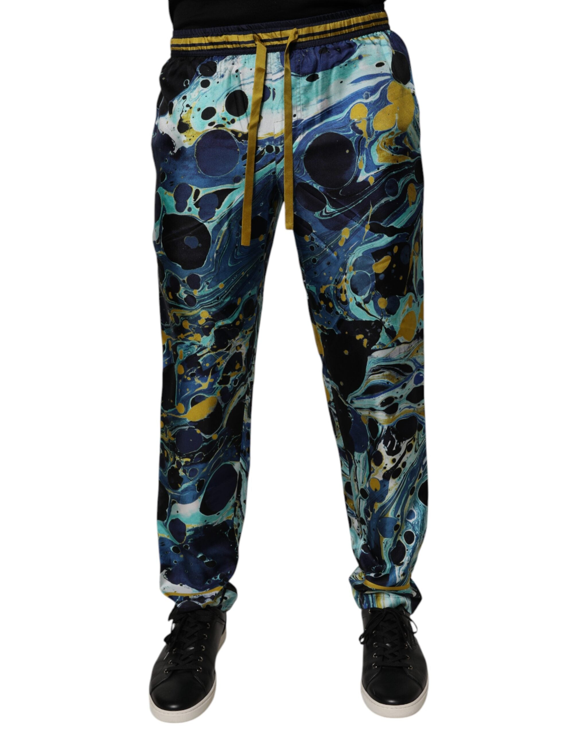 Dolce & Gabbana Multicolor Marbled Jogging Pants Jogging Trousers Trousers-1
