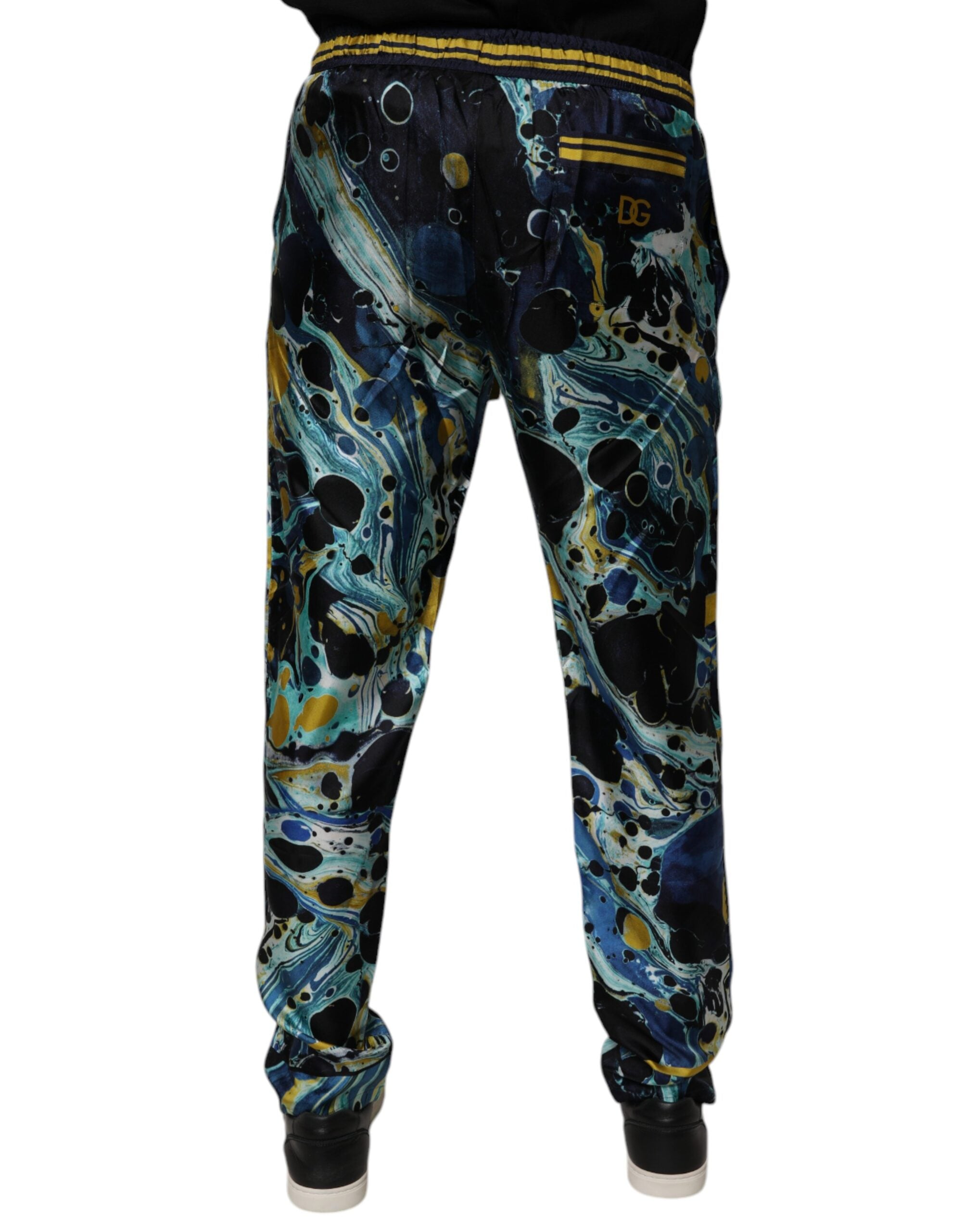Dolce & Gabbana Multicolor Marbled Jogging Pants Jogging Trousers Trousers-4