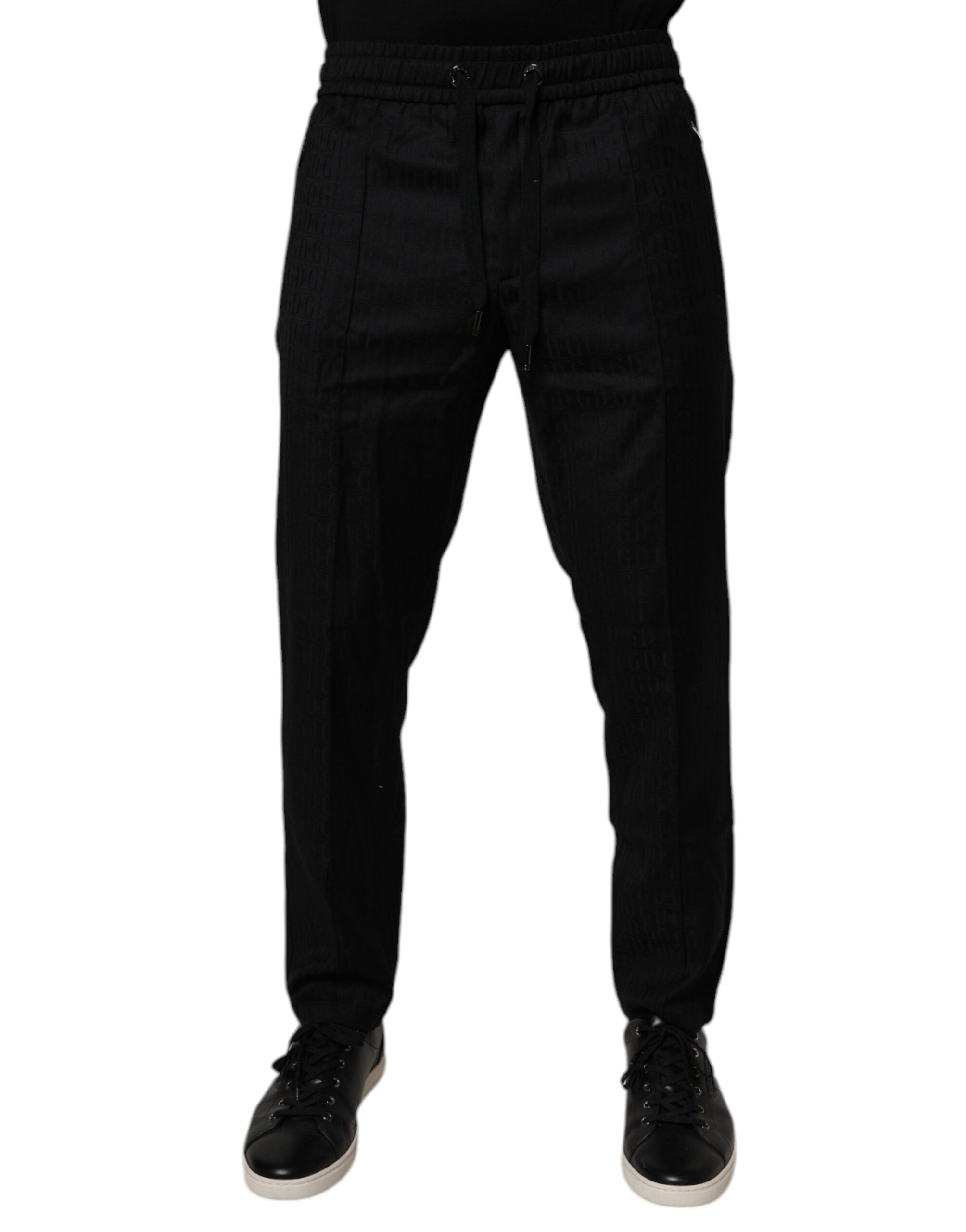 Dolce & Gabbana Schwarze Woll-Jogginghose Jogginghose-1