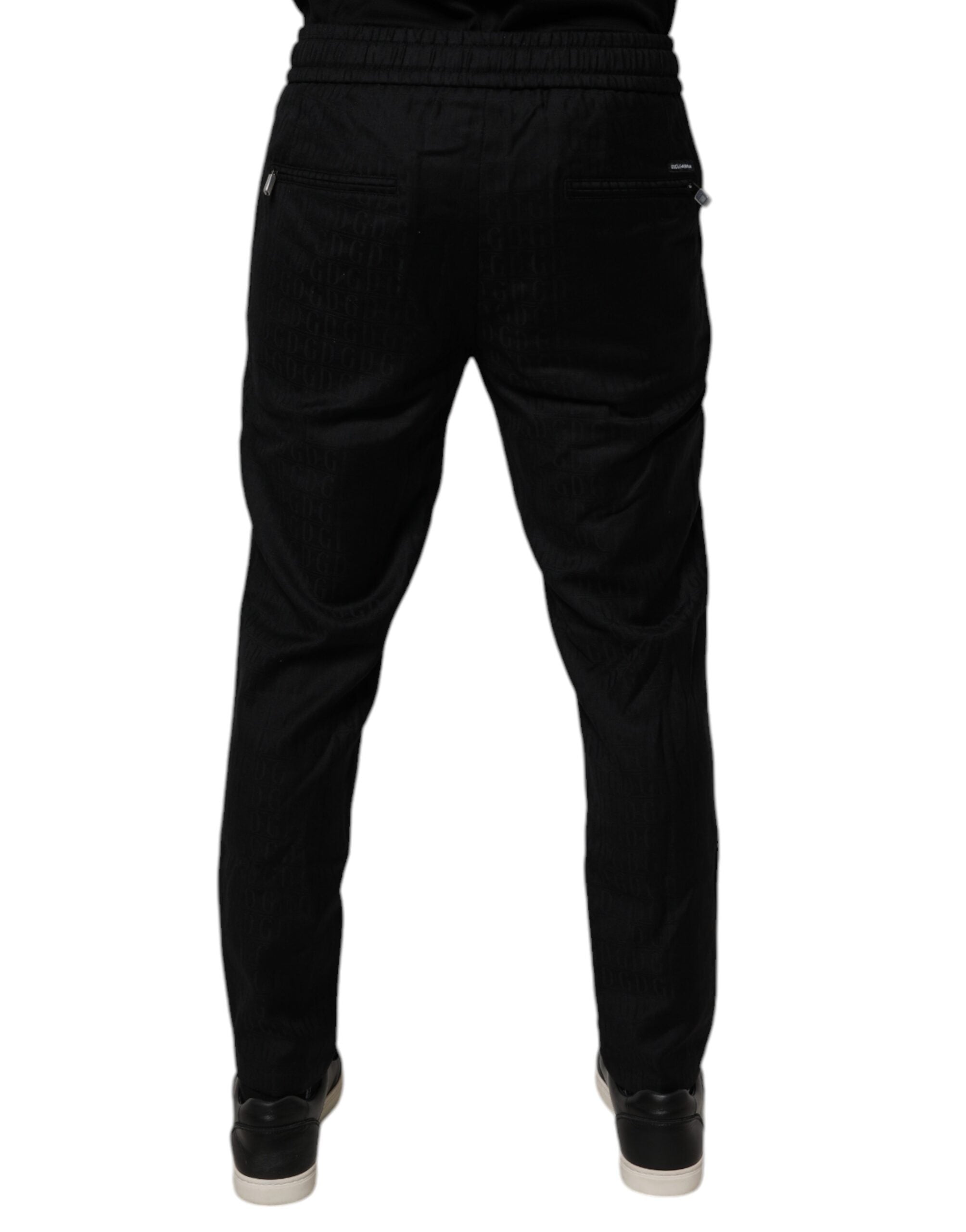 Dolce & Gabbana Schwarze Woll-Jogginghose Jogginghose-4