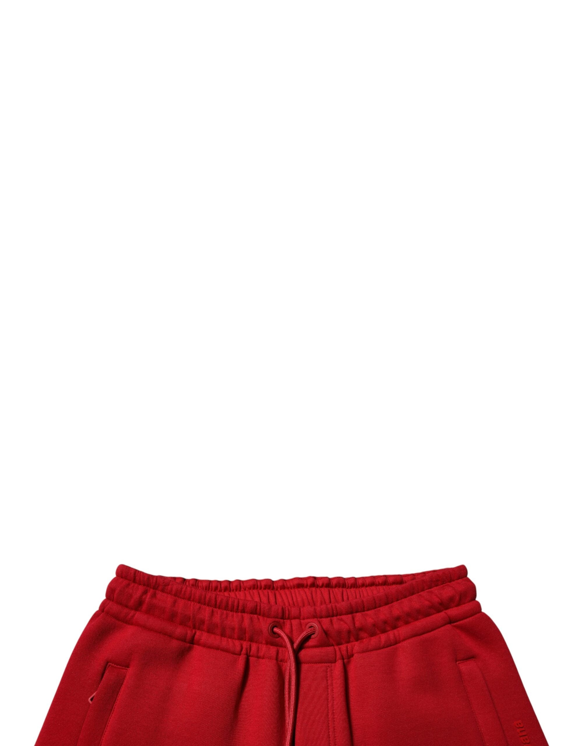 Dolce & Gabbana Red Cotton Jogging Shorts-5