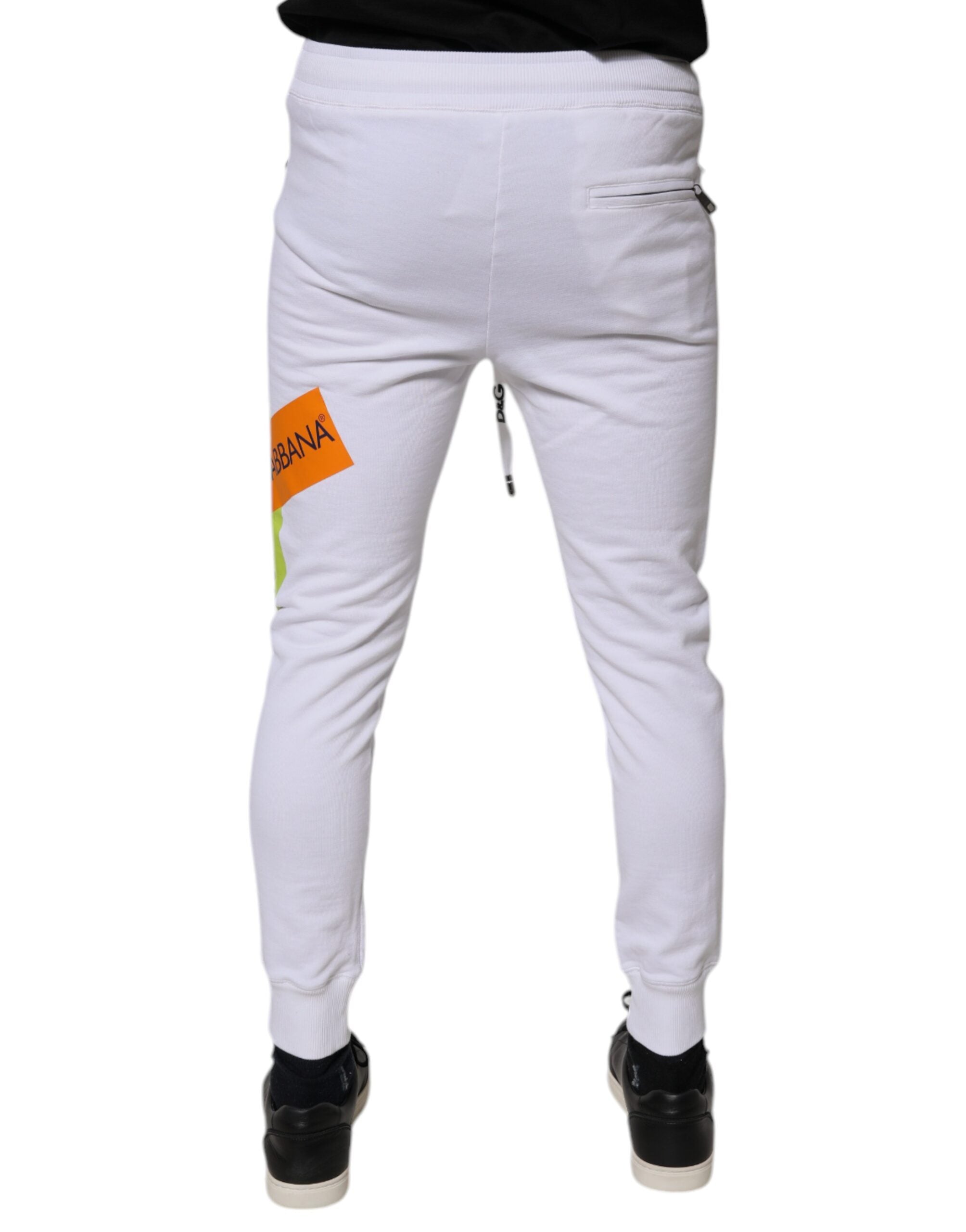 Dolce & Gabbana Weiße Logo-Jogginghose aus Baumwolle-4