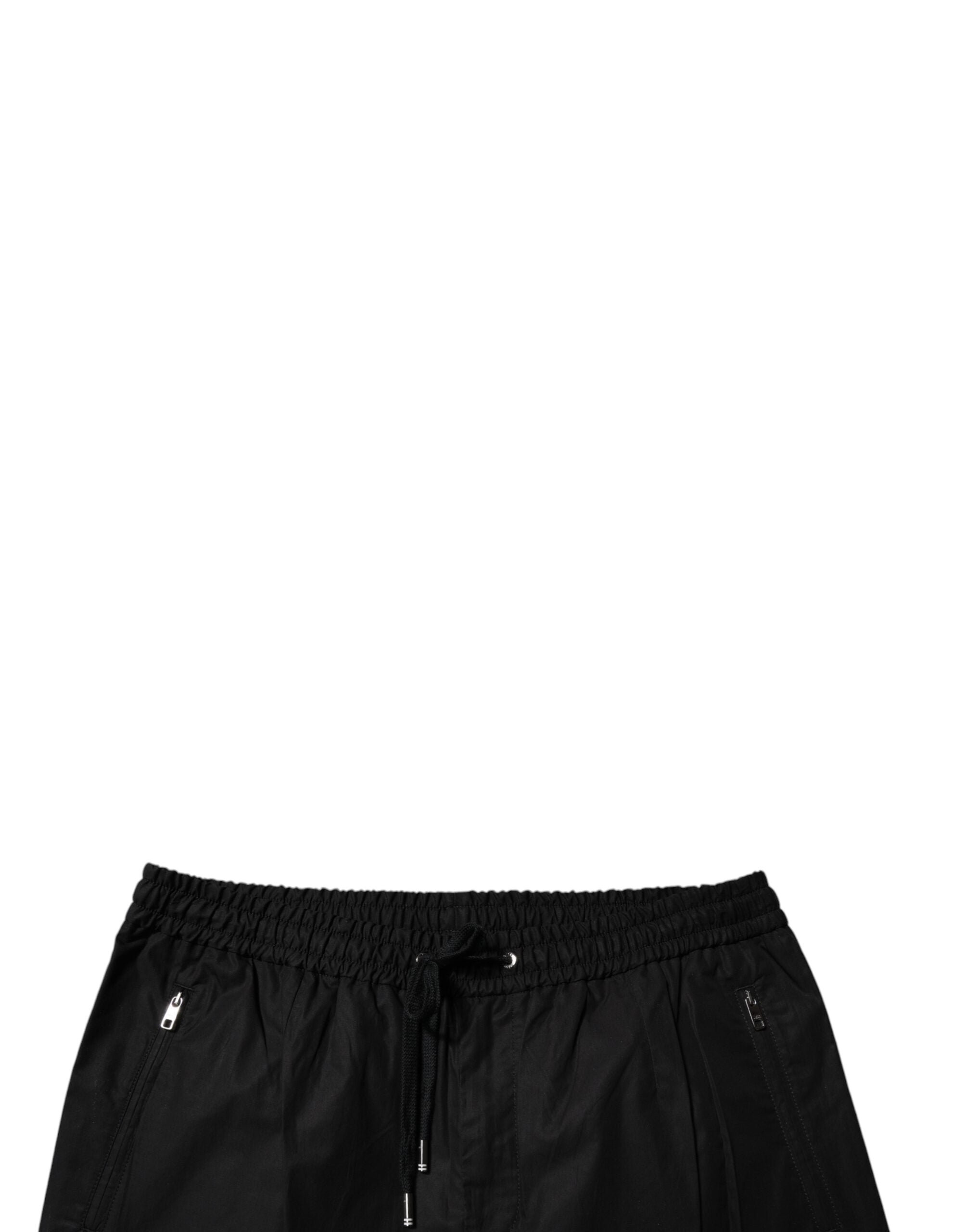 Dolce & Gabbana Black Cotton Men's Jogger Sweatpants Trousers-5