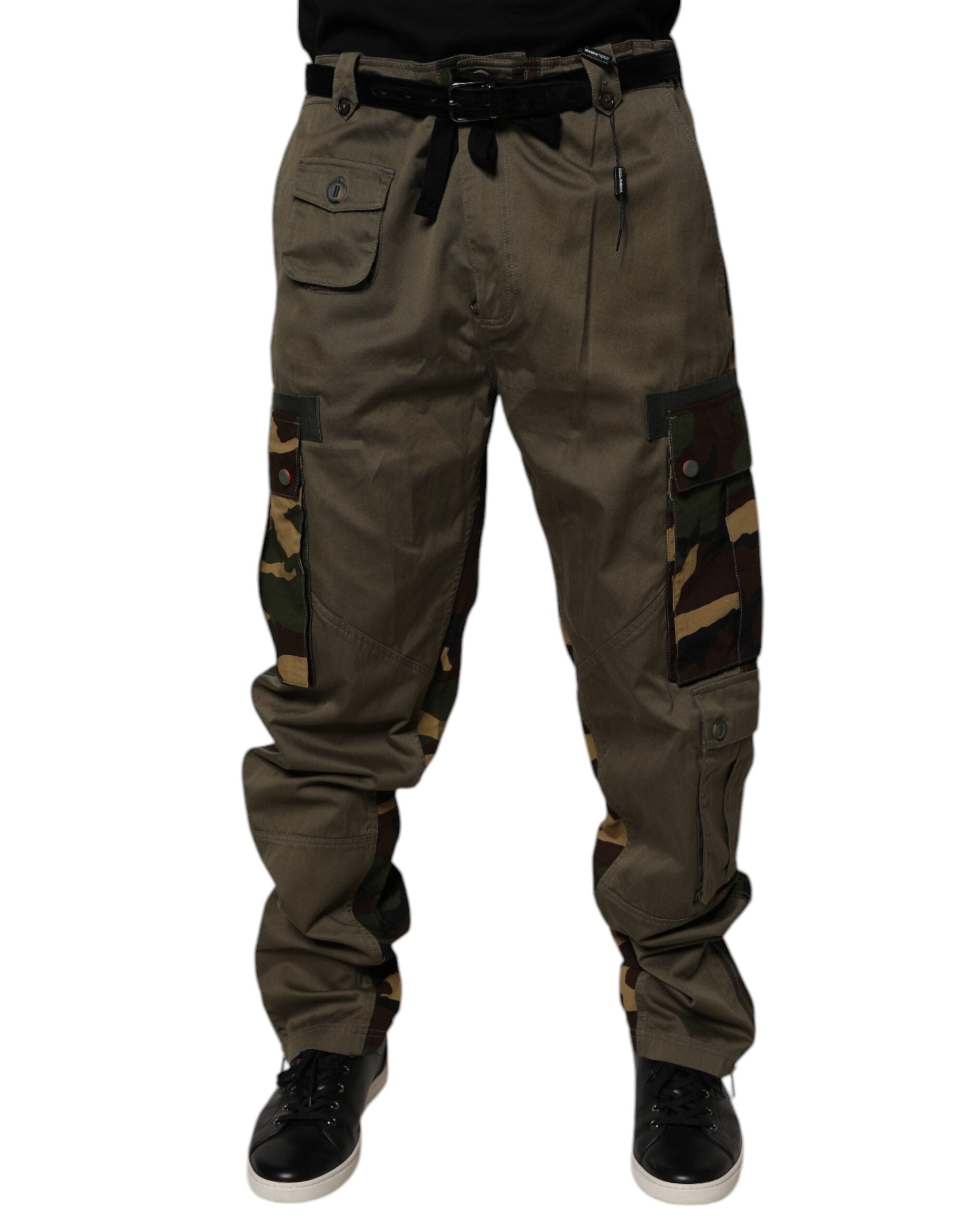 Dolce & Gabbana Mehrfarbige Patchwork-Cargo-Hose im Tarnmuster-2