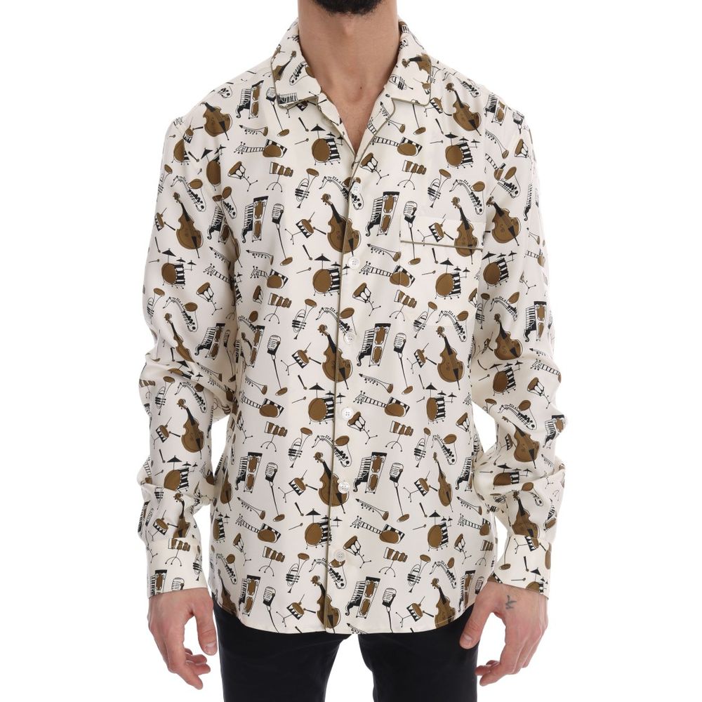 Dolce & Gabbana Seidenhemd mit Muster in Multicolor-1