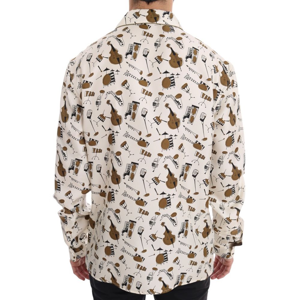 Dolce & Gabbana Seidenhemd mit Muster in Multicolor-2