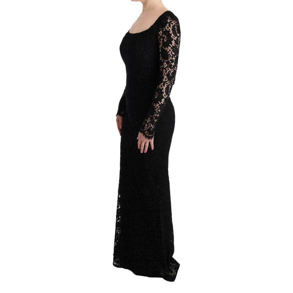 Dolce & Gabbana Elegantes Schwarzes Cocktailkleid aus Baumwolle-2