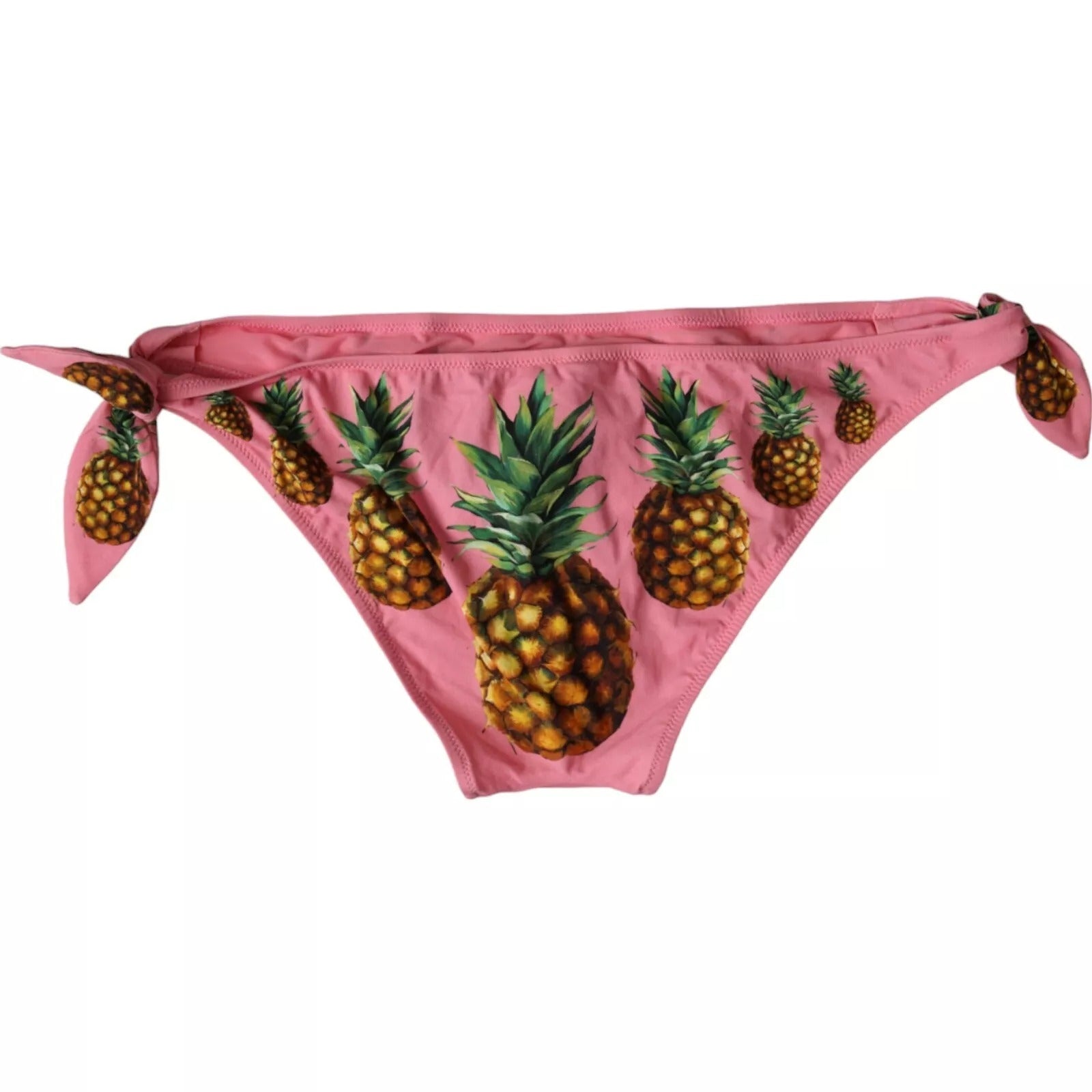 Dolce & Gabbana Rosa Ananas Badeanzug Bikini Bottom Bademode-2