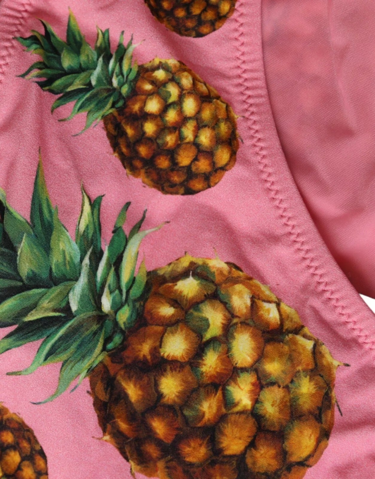 Dolce & Gabbana Rosa Ananas Badeanzug Bikini Bottom Bademode-3