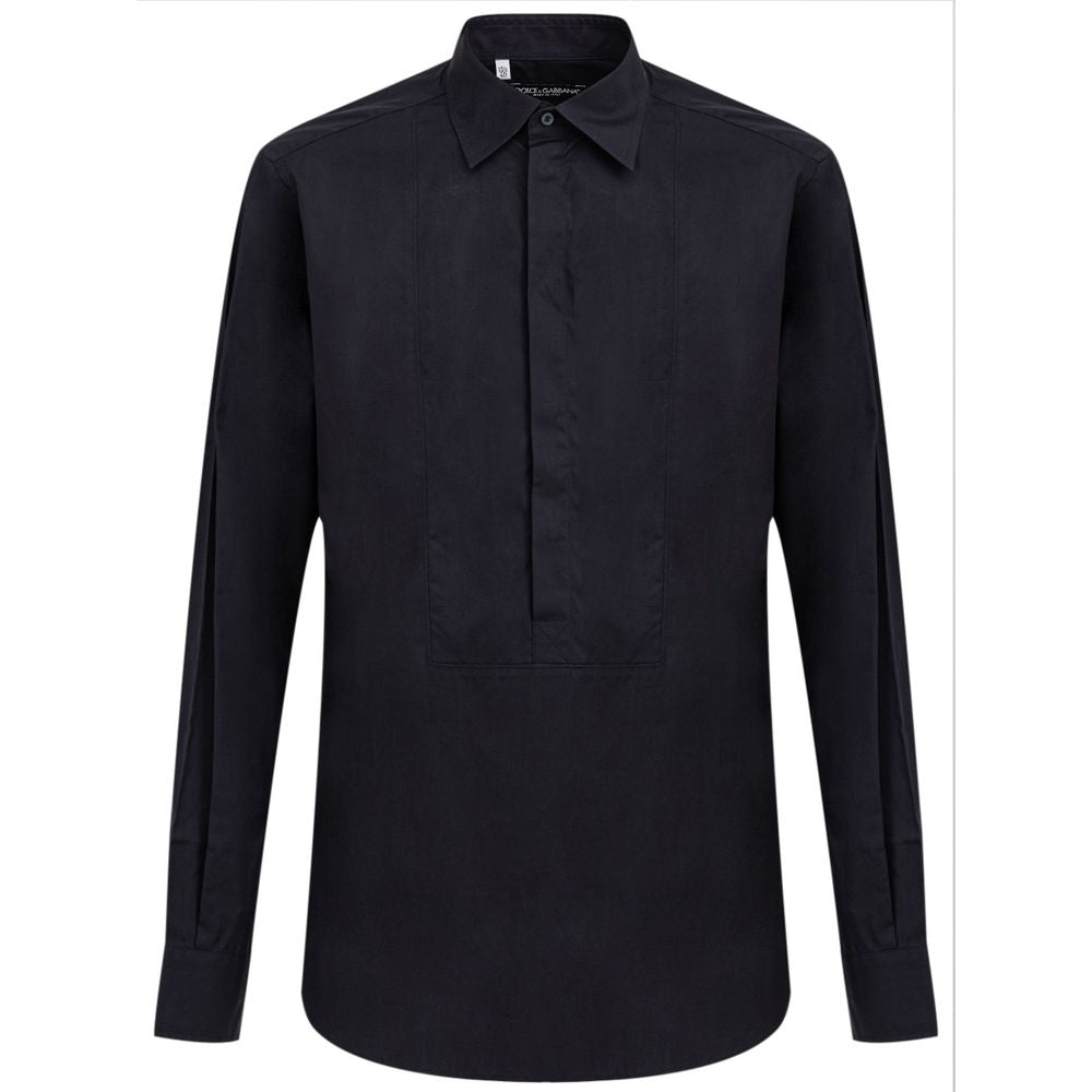 Dolce & Gabbana dark blue cotton shirt-1