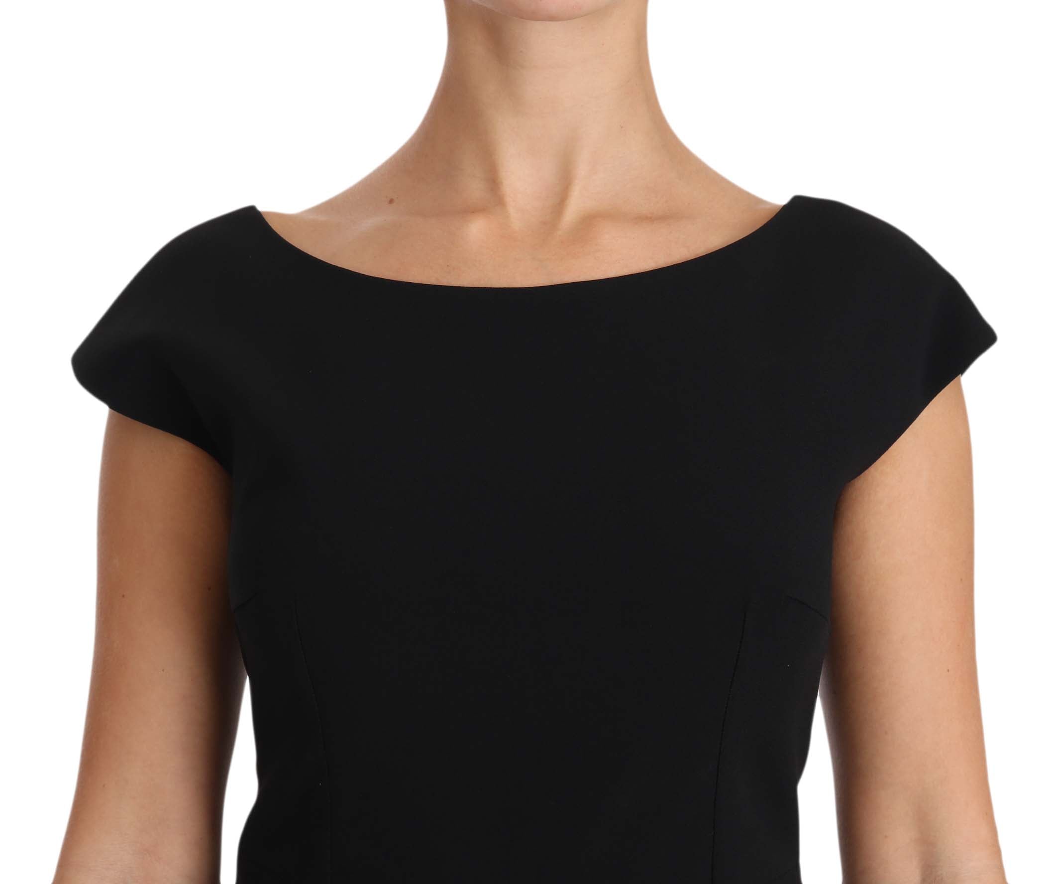 Dolce & Gabbana Black Stretch Dress with Flared Maxi Trousers-2