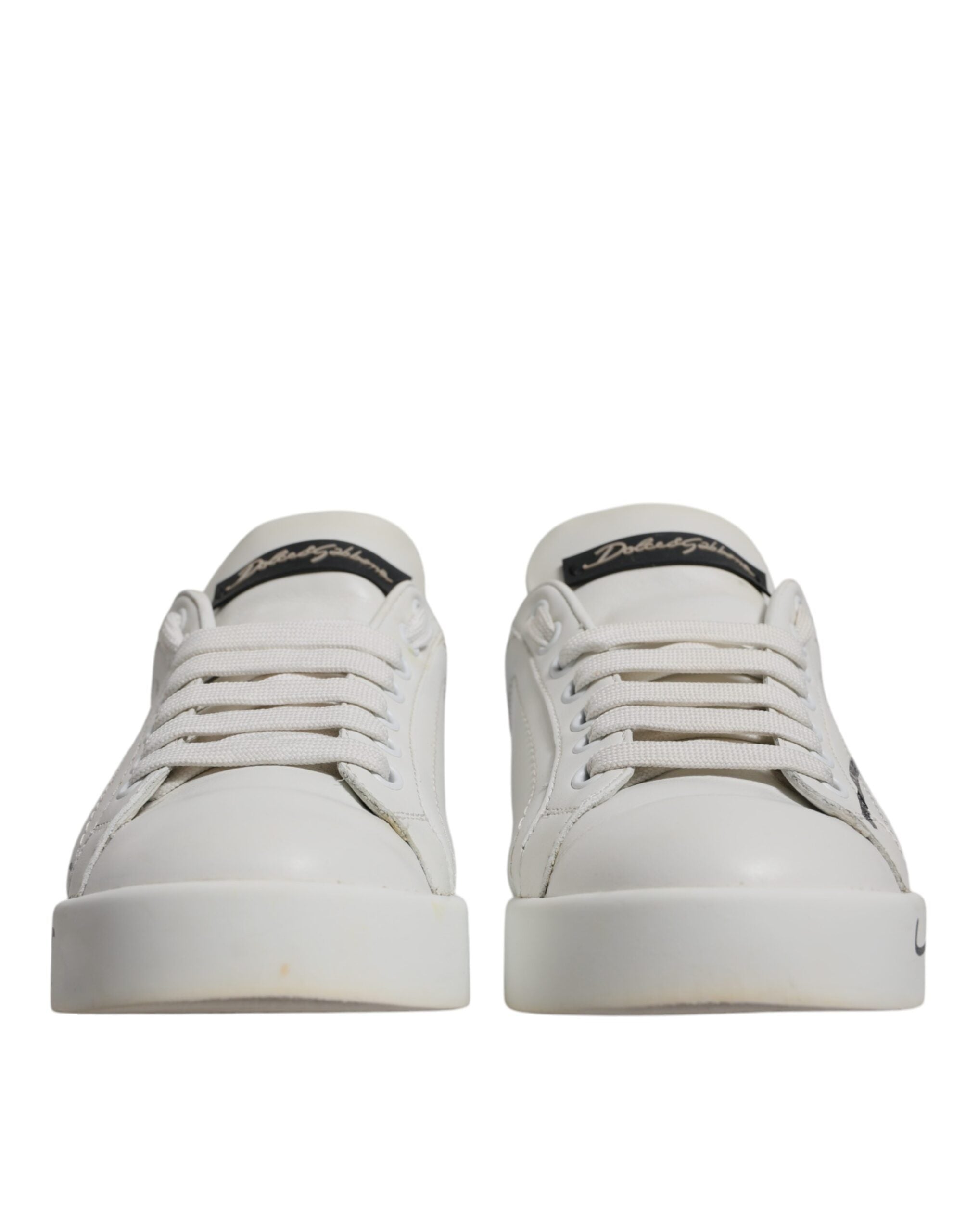 Dolce & Gabbana Weiß Blau Logo Portofino Turnschuhe Schuhe-2