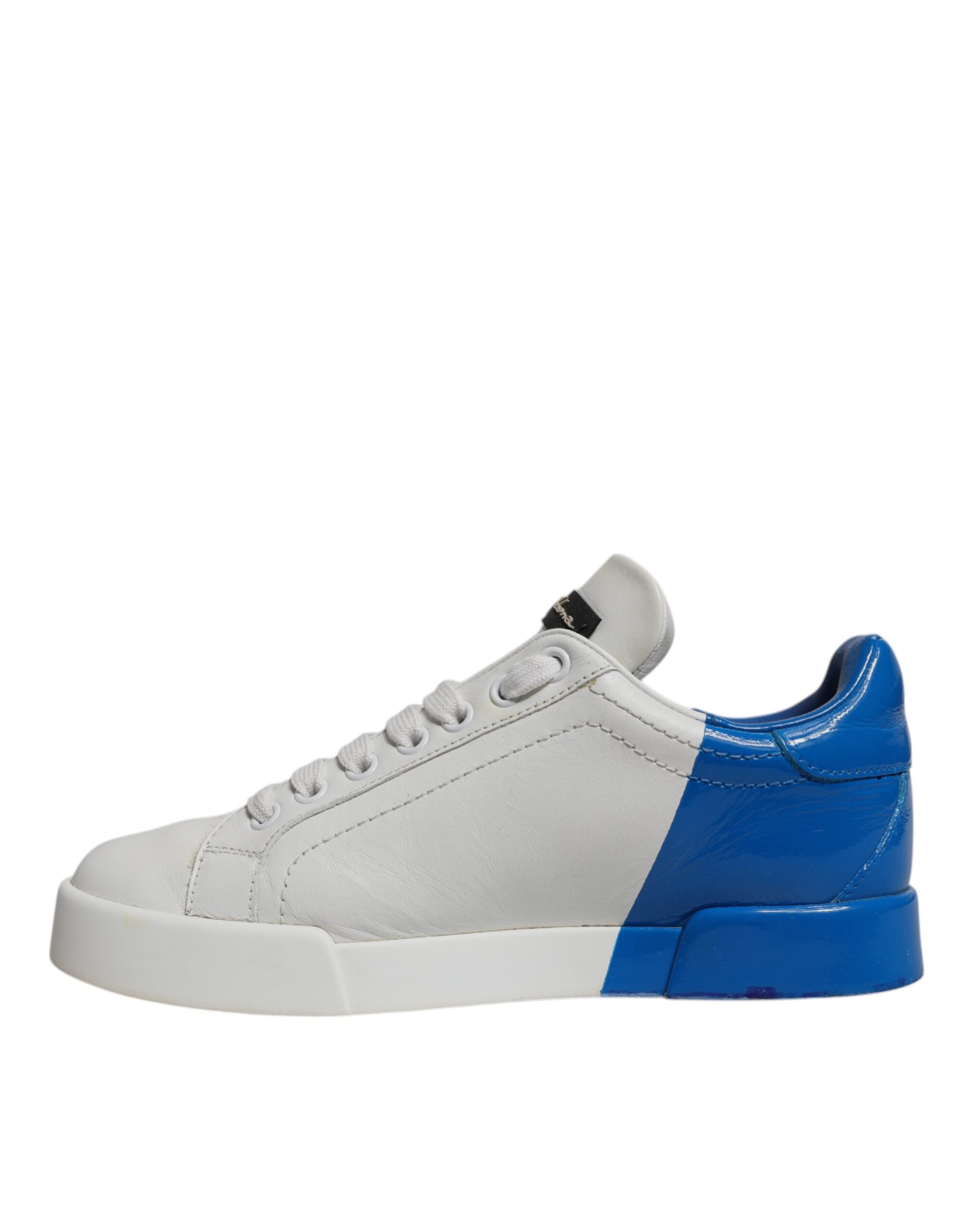 Dolce & Gabbana Weiß Blau Logo Portofino Turnschuhe Schuhe-5