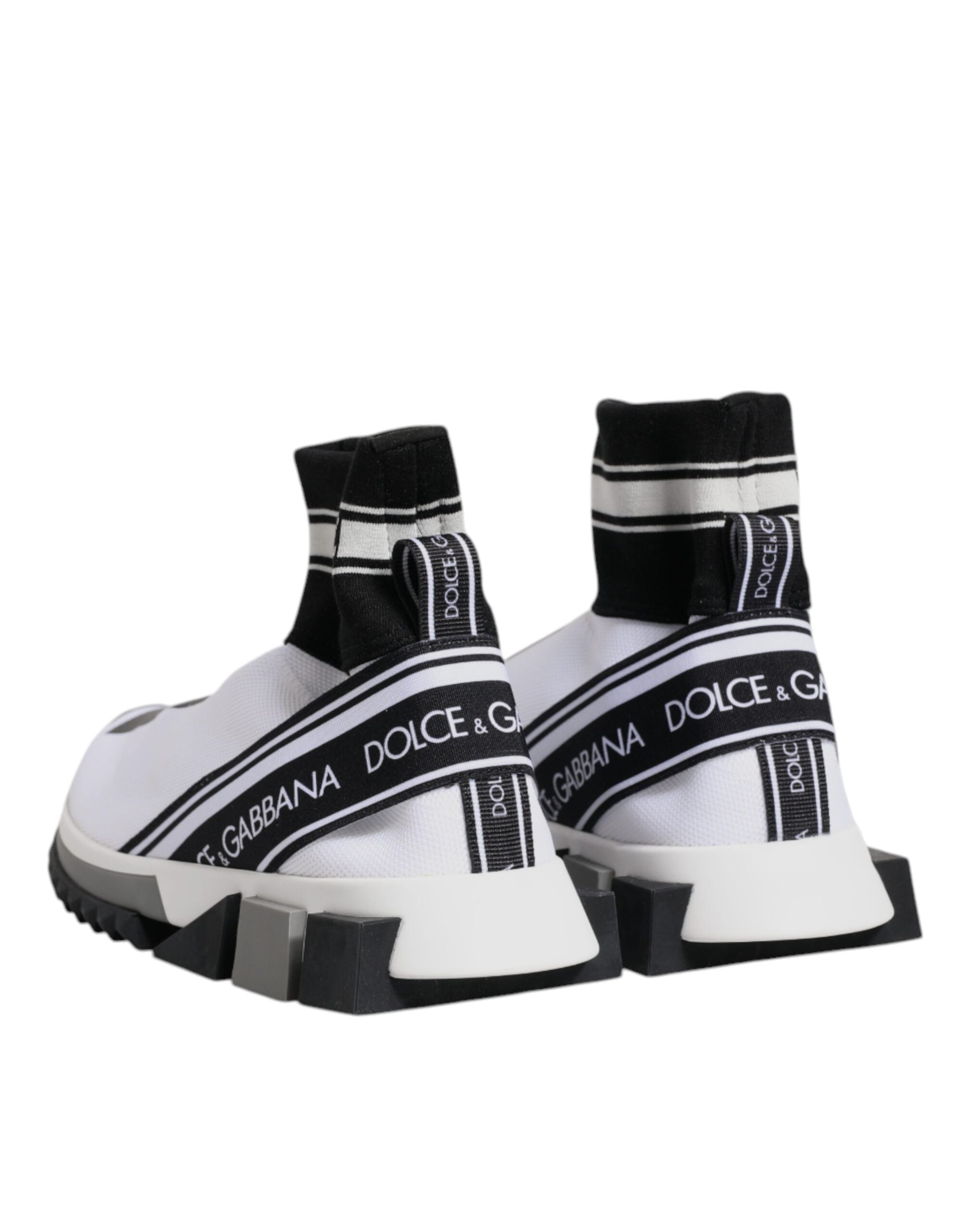 Zapatillas deportivas con calcetines Sorrento blancos y negros de Dolce & Gabbana-5