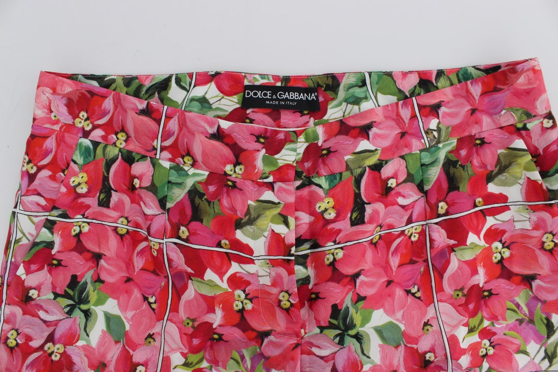 Dolce & Gabbana Multicolor Floral Knie Capris Shorts Hosen-5