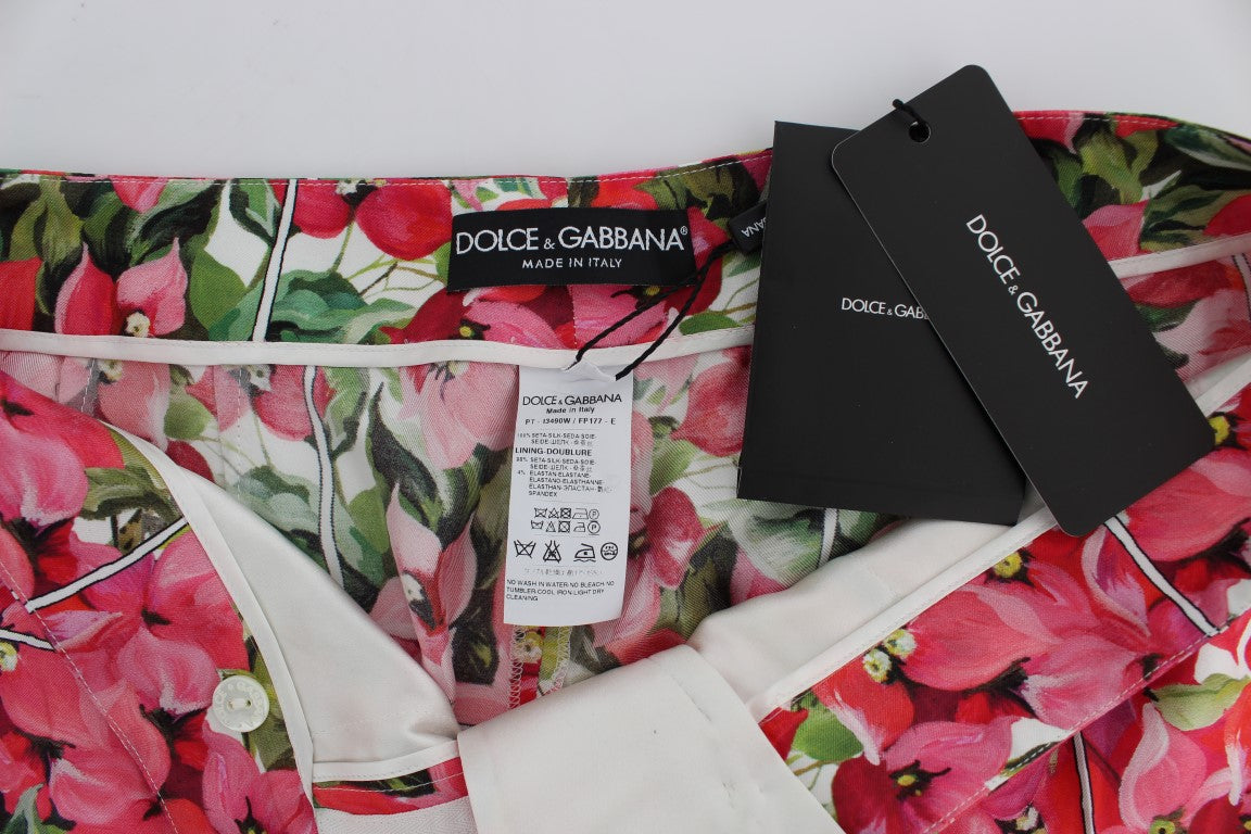 Dolce & Gabbana Multicolor Floral Knie Capris Shorts Hosen-7