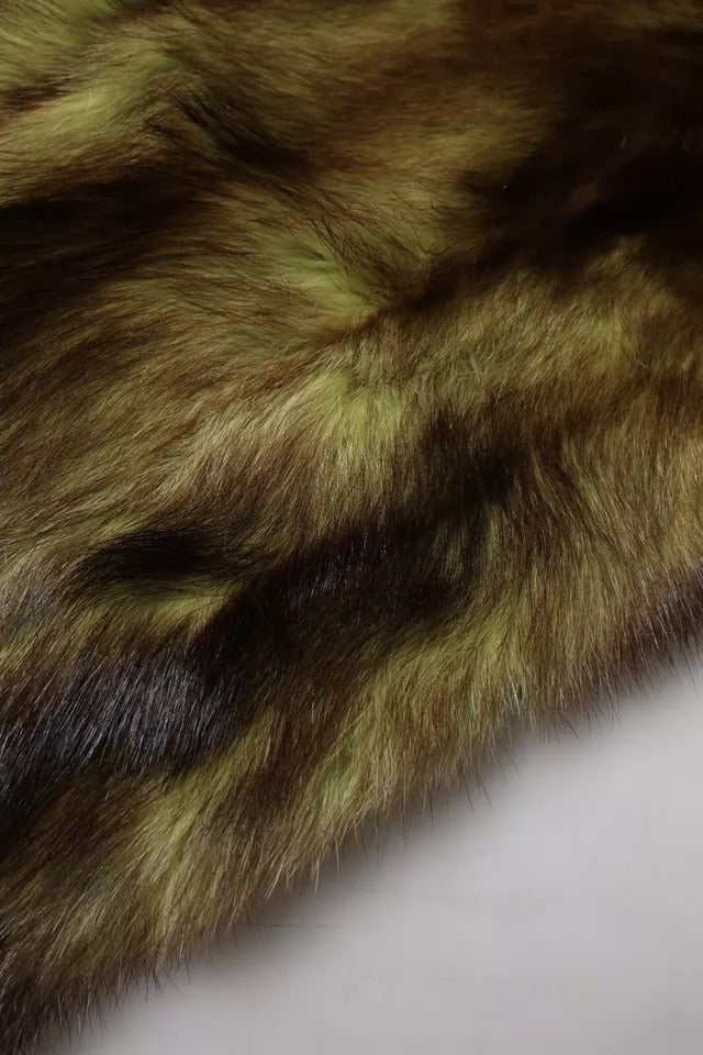 Dolce & Gabbana Multicolor Fur Scarf Neck Wrap Cover Collar Scarf-5