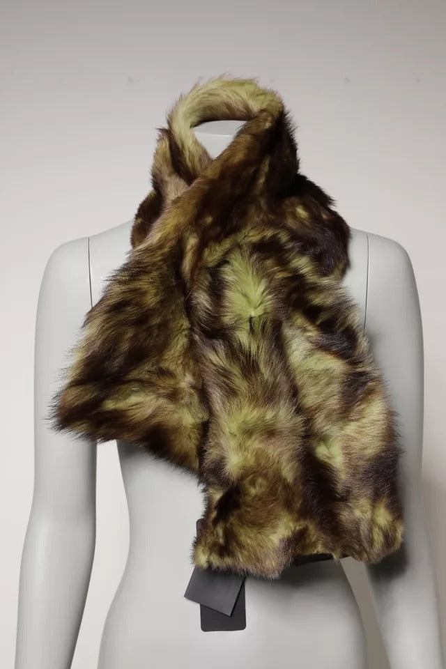 Dolce & Gabbana Multicolor Fur Scarf Neck Wrap Cover Collar Scarf-6