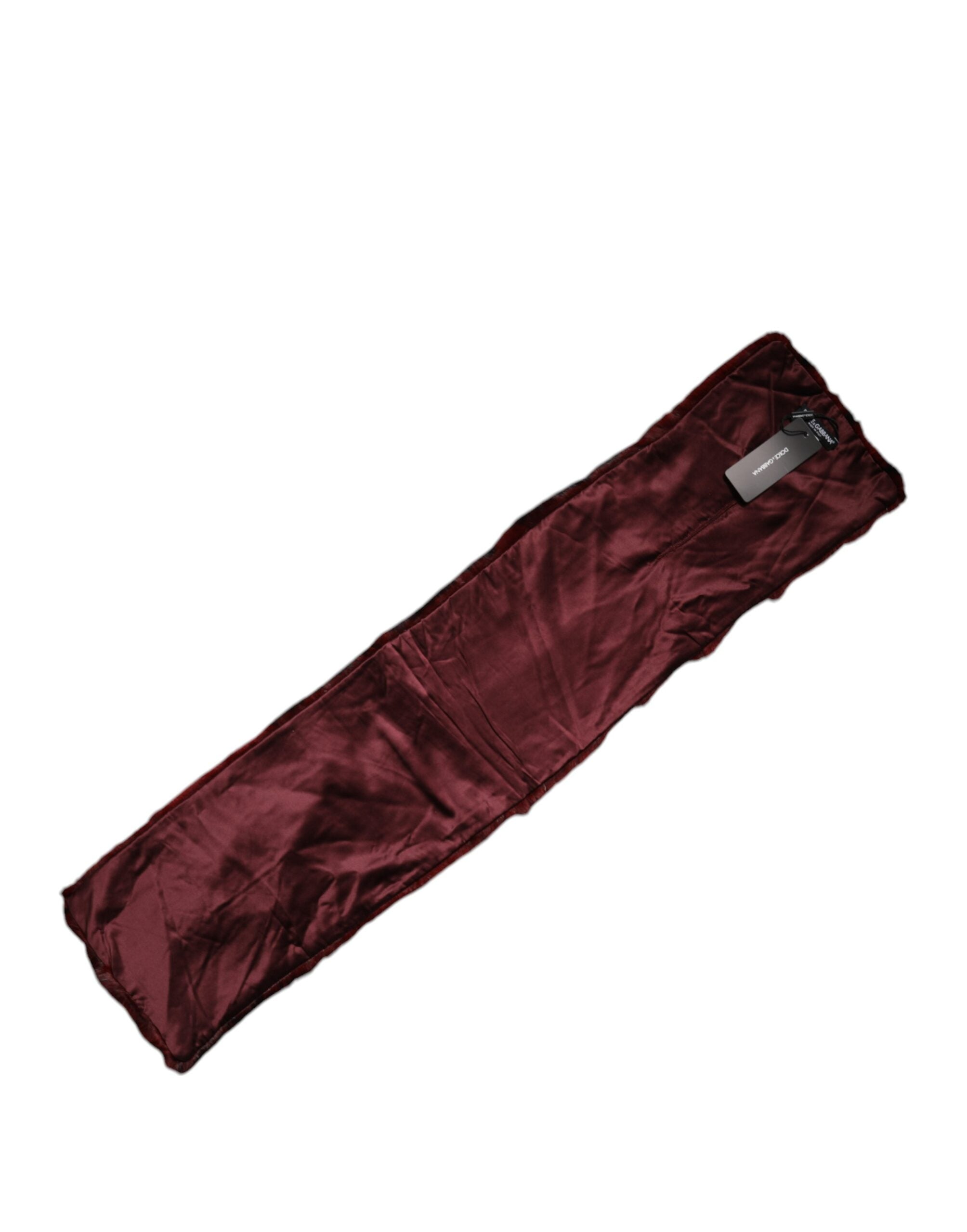 Dolce & Gabbana Schwarz Rot Gestreifter Pelz Schal Hals Wrap Schal-6