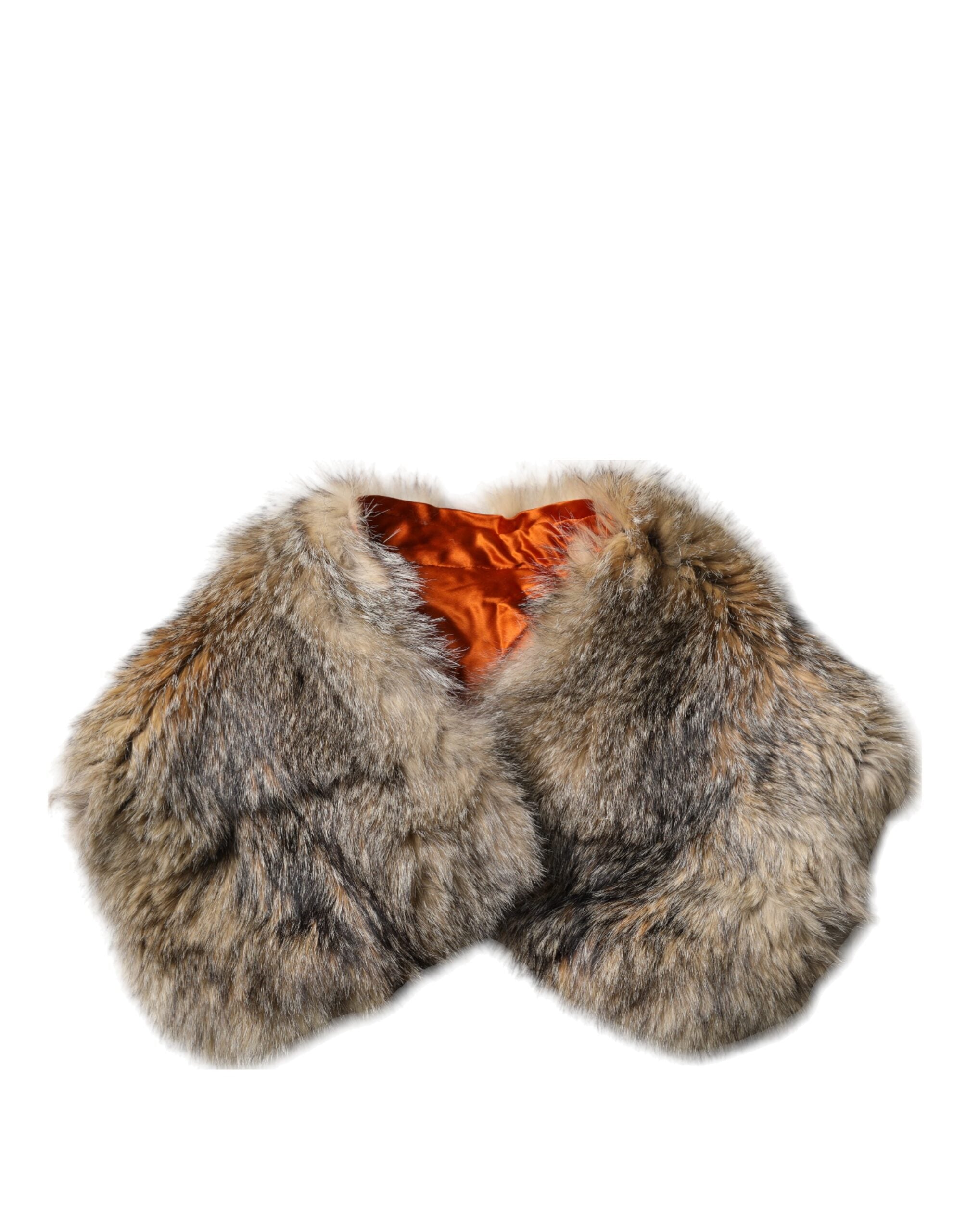 Dolce & Gabbana Brown Fur Shoulder Collar Neck Wrap Scarf-6