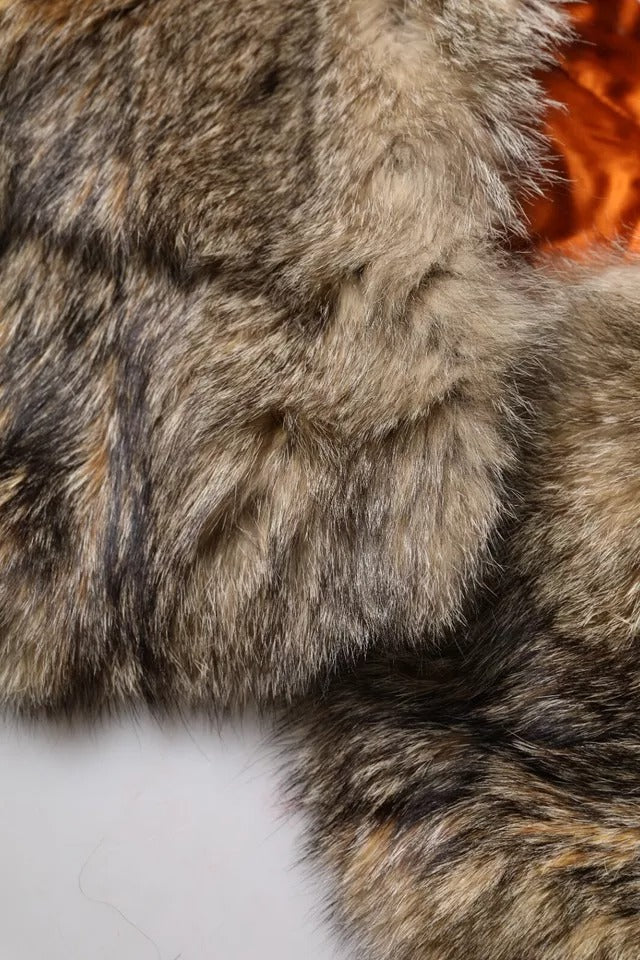 Dolce & Gabbana Brown Fur Shoulder Collar Neck Wrap Scarf-7