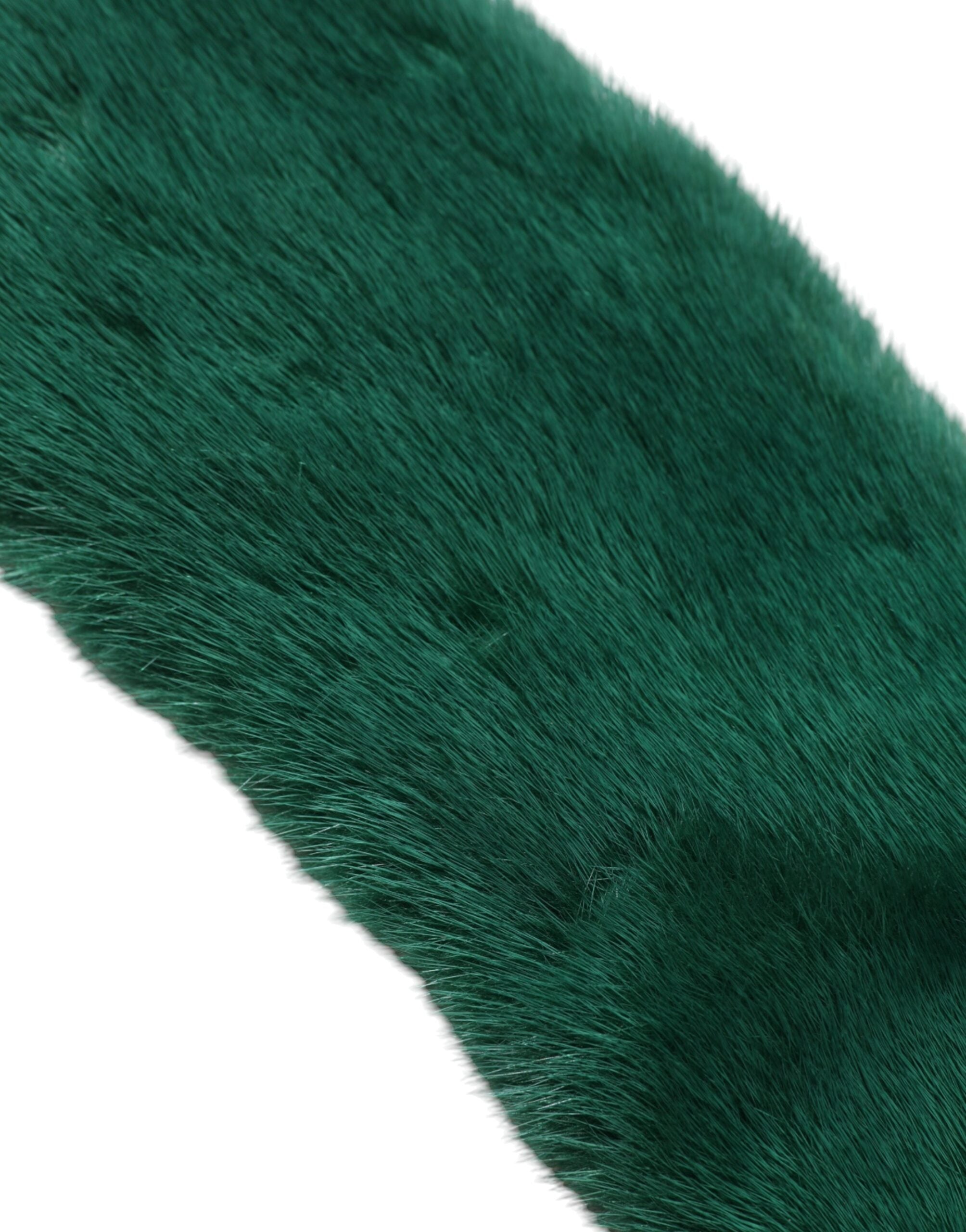 Dolce & Gabbana Grüner Nerz Pelz Kragen Frauen Hals Wrap Schal-3
