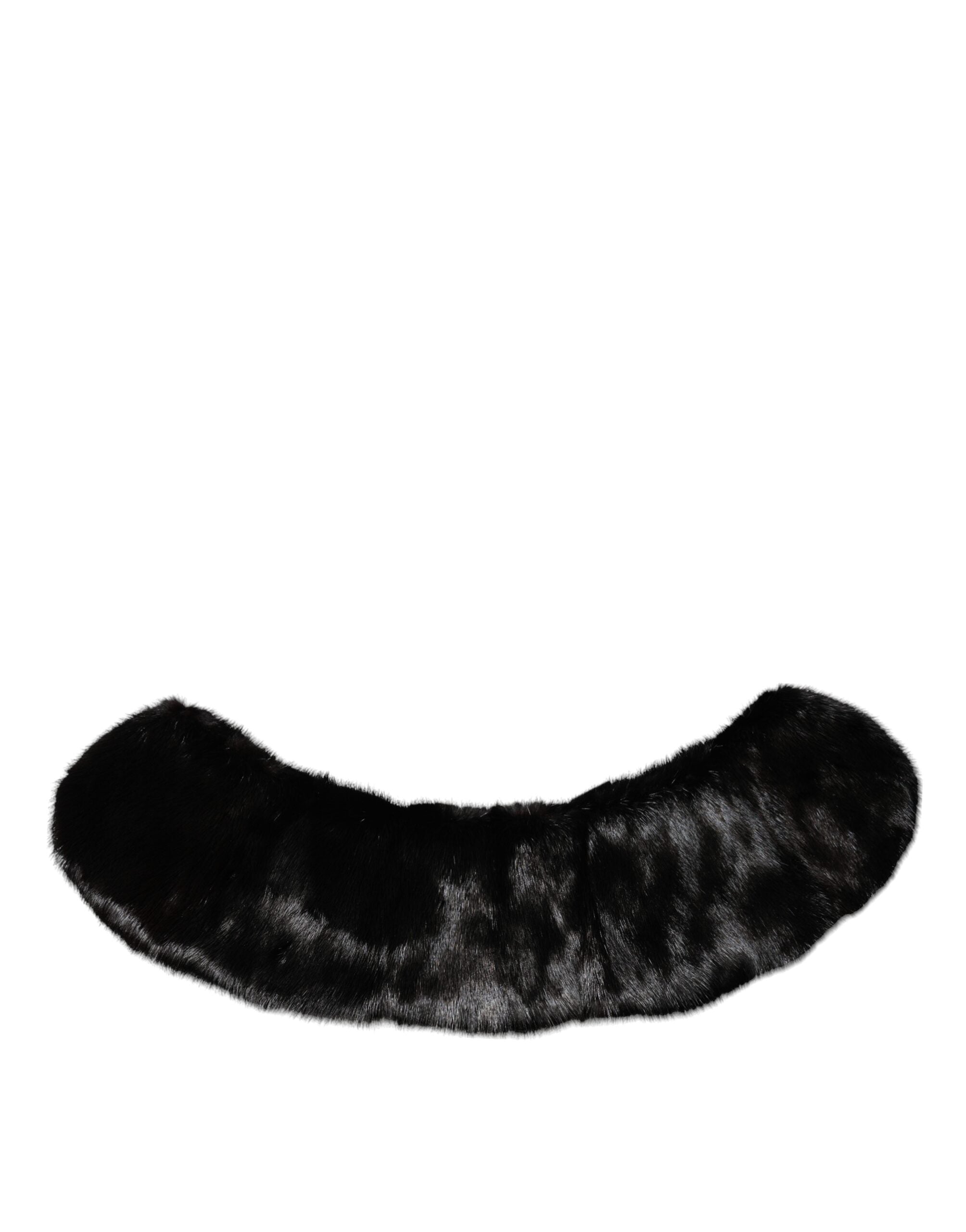 Dolce & Gabbana Black Fur Scarf Neck Wrap Cover Collar Scarf-2