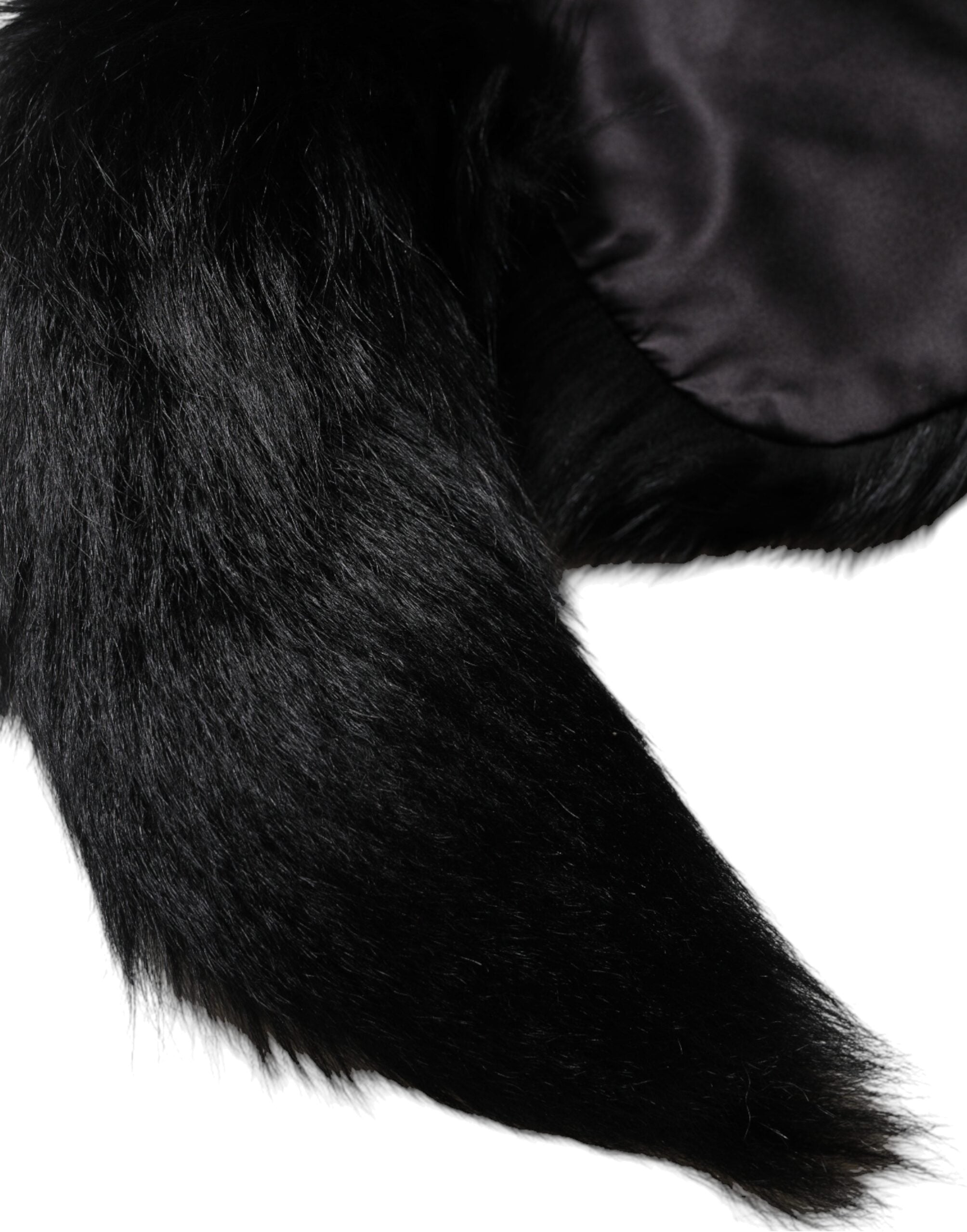 Dolce & Gabbana Black Fox Fur Neck Warmer Winter Scarf-8