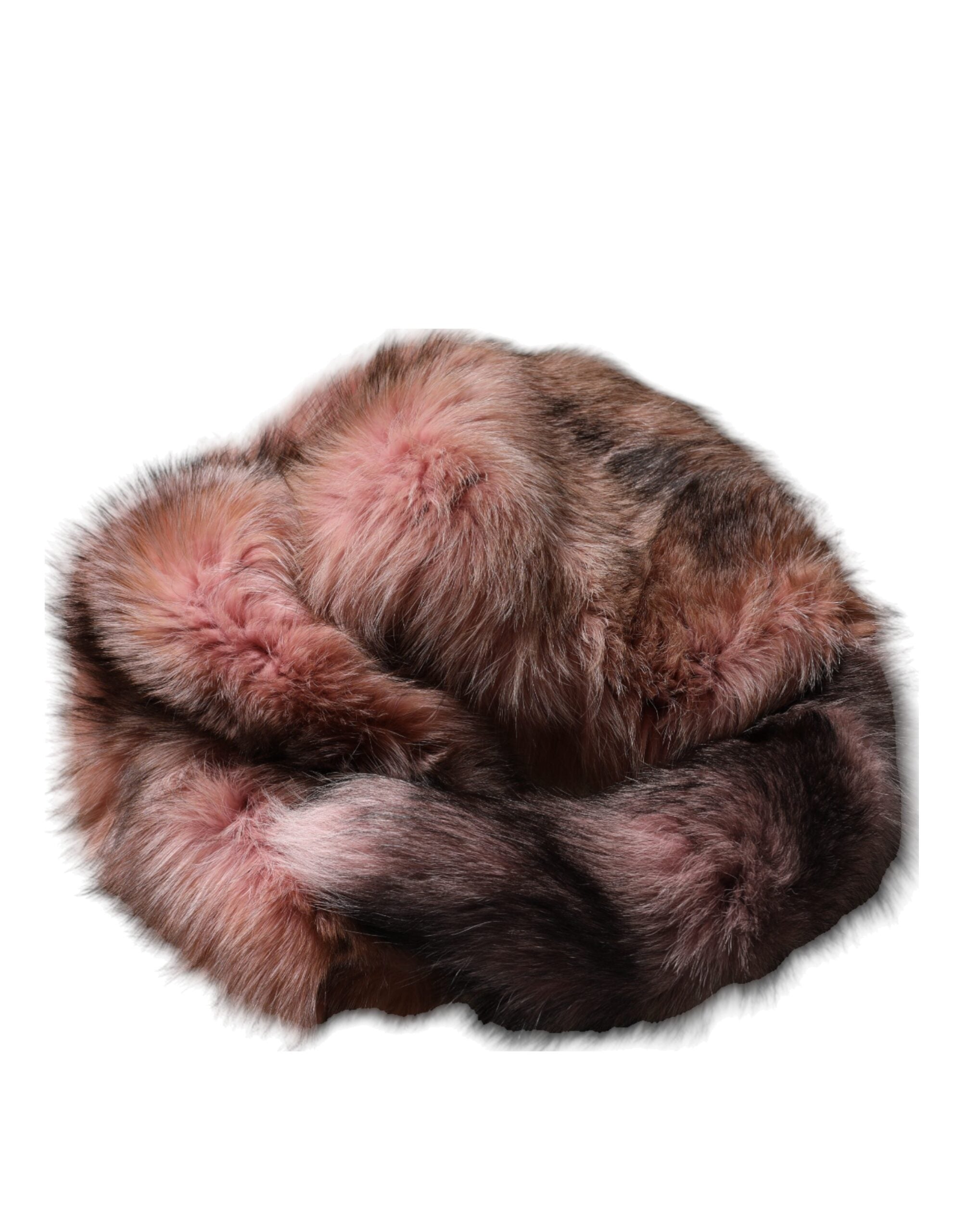 Dolce & Gabbana Pink Frost Fox Fur Neck Warmer Winter Scarf-7