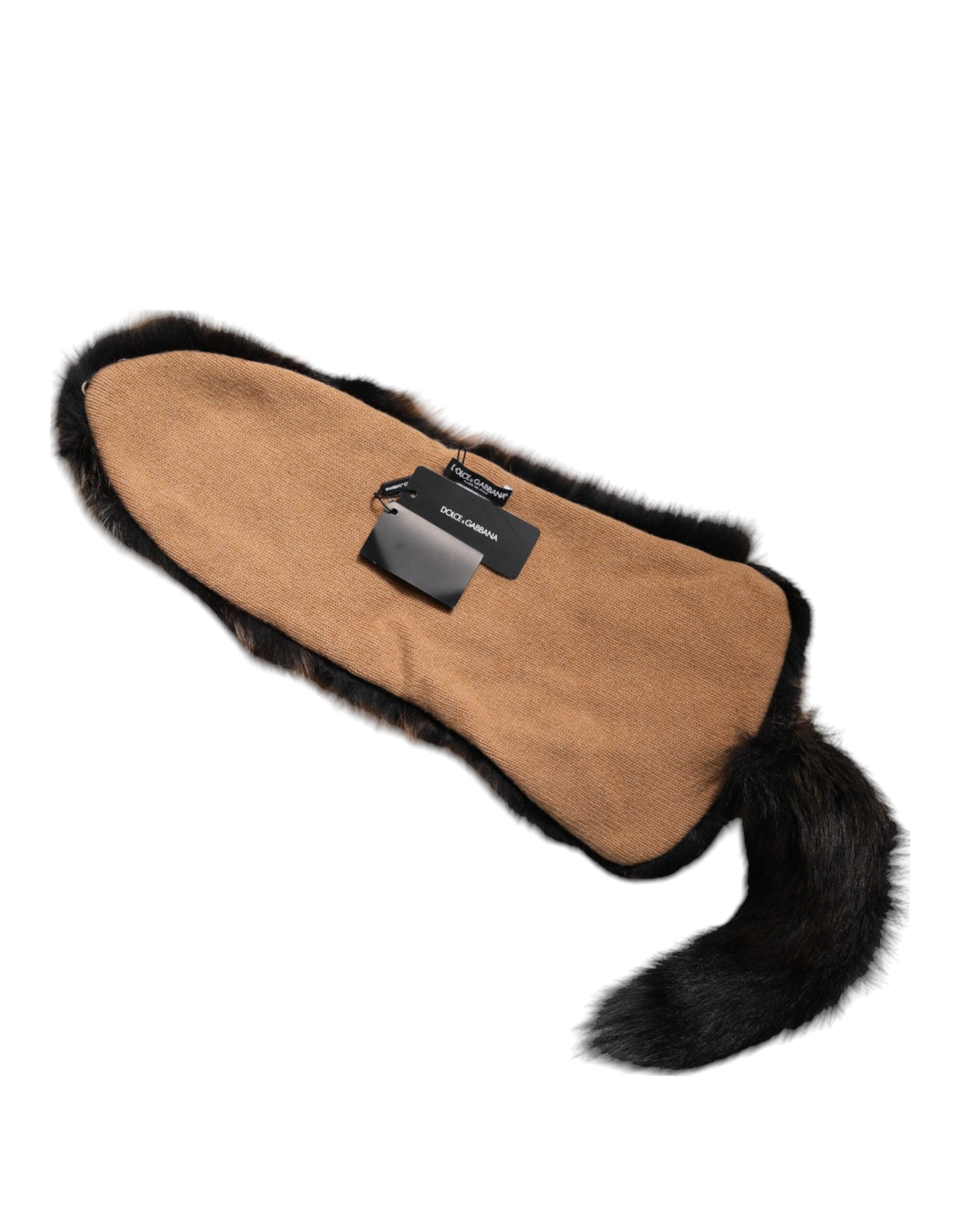 Dolce & Gabbana Brauner Rotfuchs Pelz Halswärmer Winterschal-6