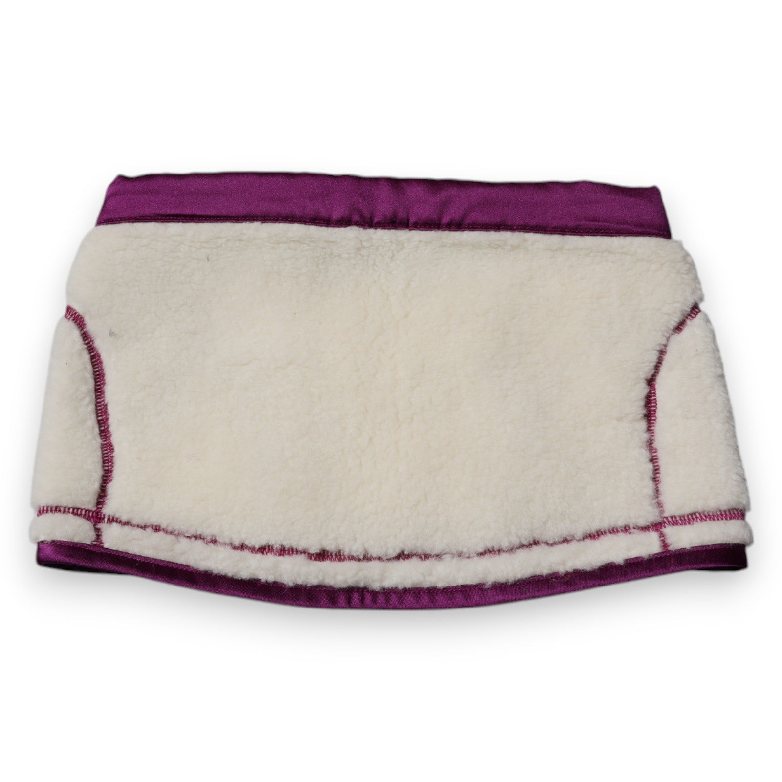 Dolce & Gabbana White Purple Cashmere Fleece Neck Warmer Scarf-5