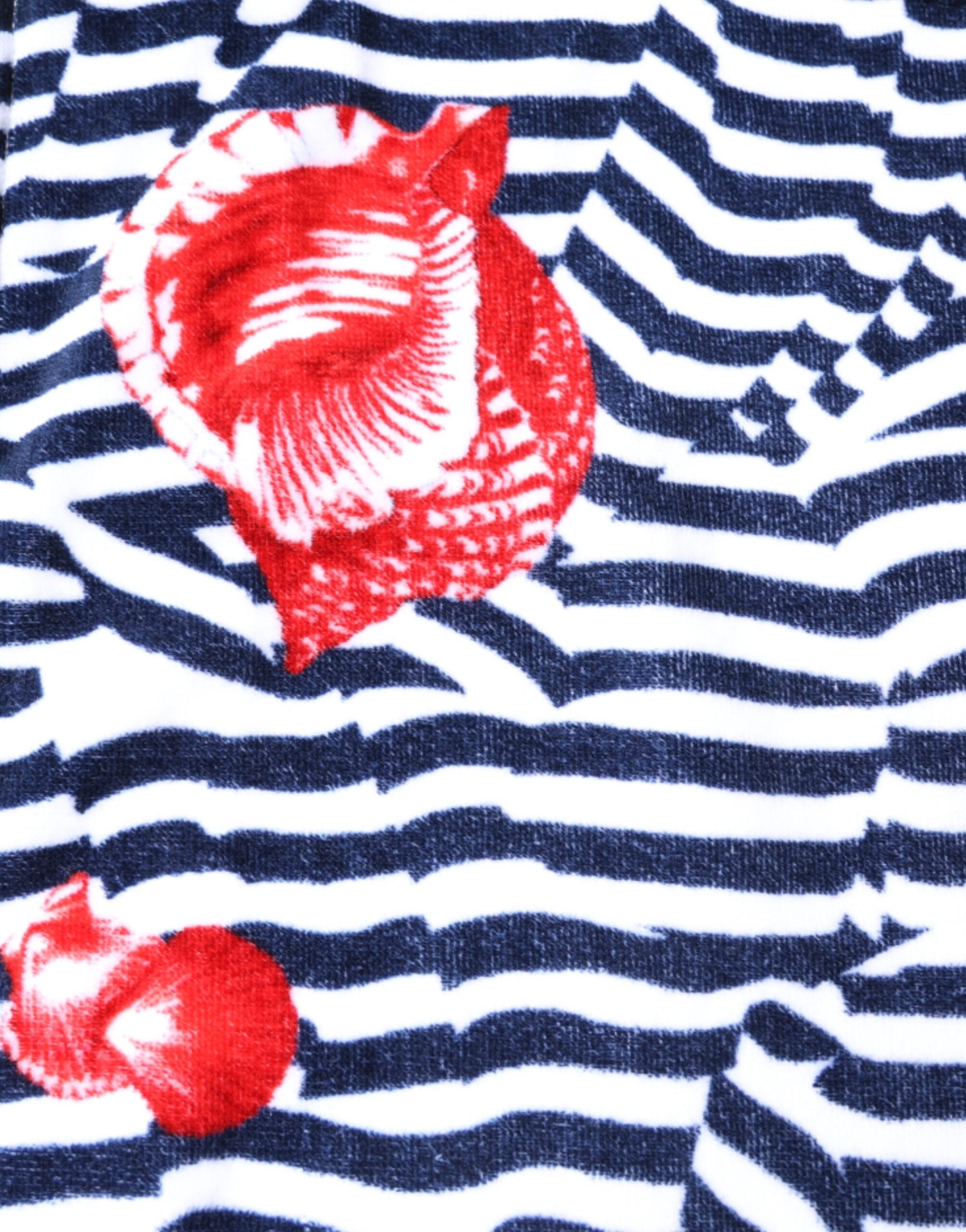 Dolce & Gabbana Multicolor Stripes Seashells Beach Towel-3