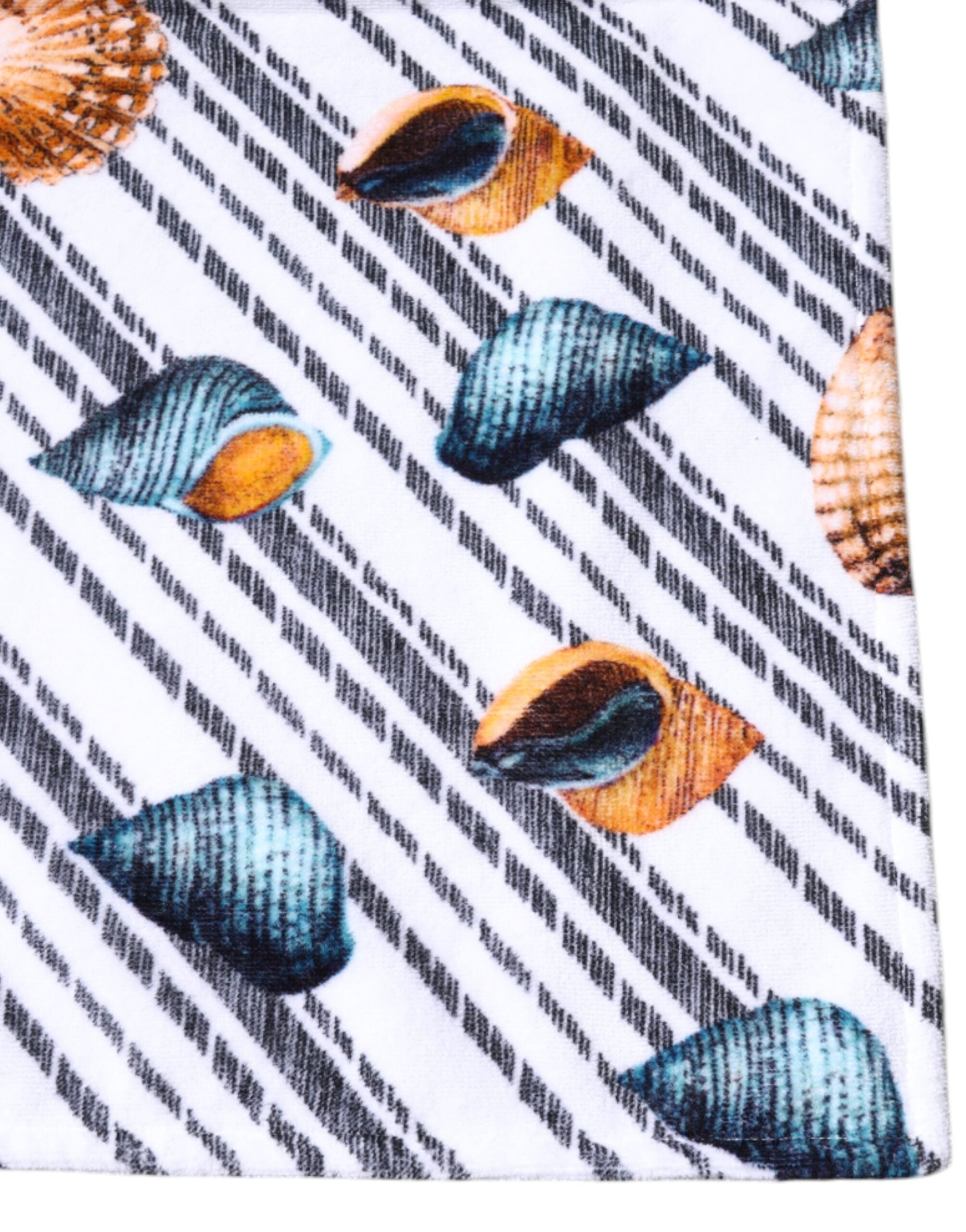 Dolce & Gabbana Multicolor Stripes Seashells Beach Towel-3